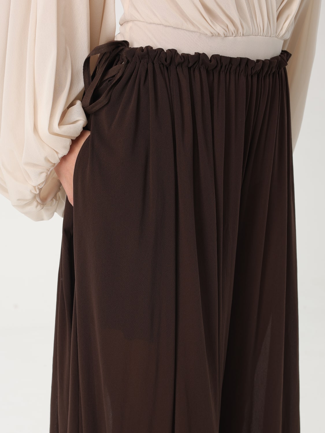 PHILOSOPHY DI LORENZO SERAFINI PANTS: Pants woman Philosophy Di Lorenzo Serafini, Brown - Img 5