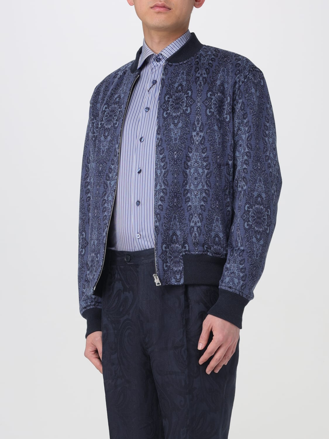ETRO JACKET: Coat men Etro, Blue - Img 4