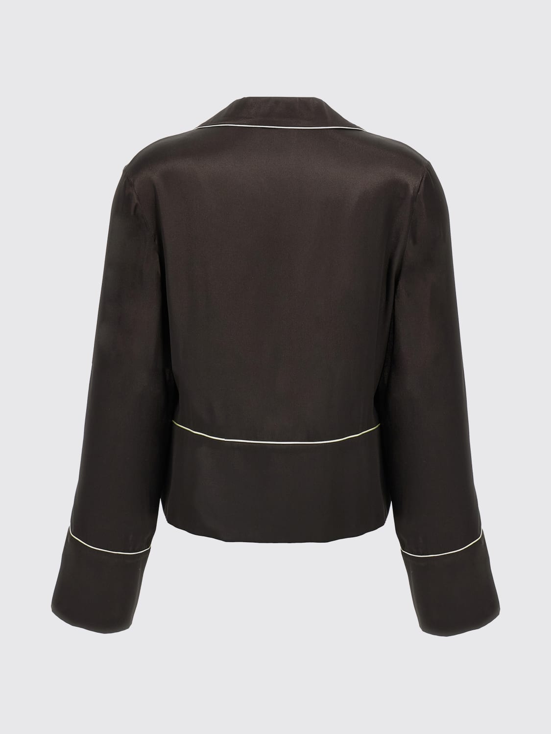 OFF-WHITE CAMICIA: Camicia Off-White in misto seta con logo , Nero - Img 2