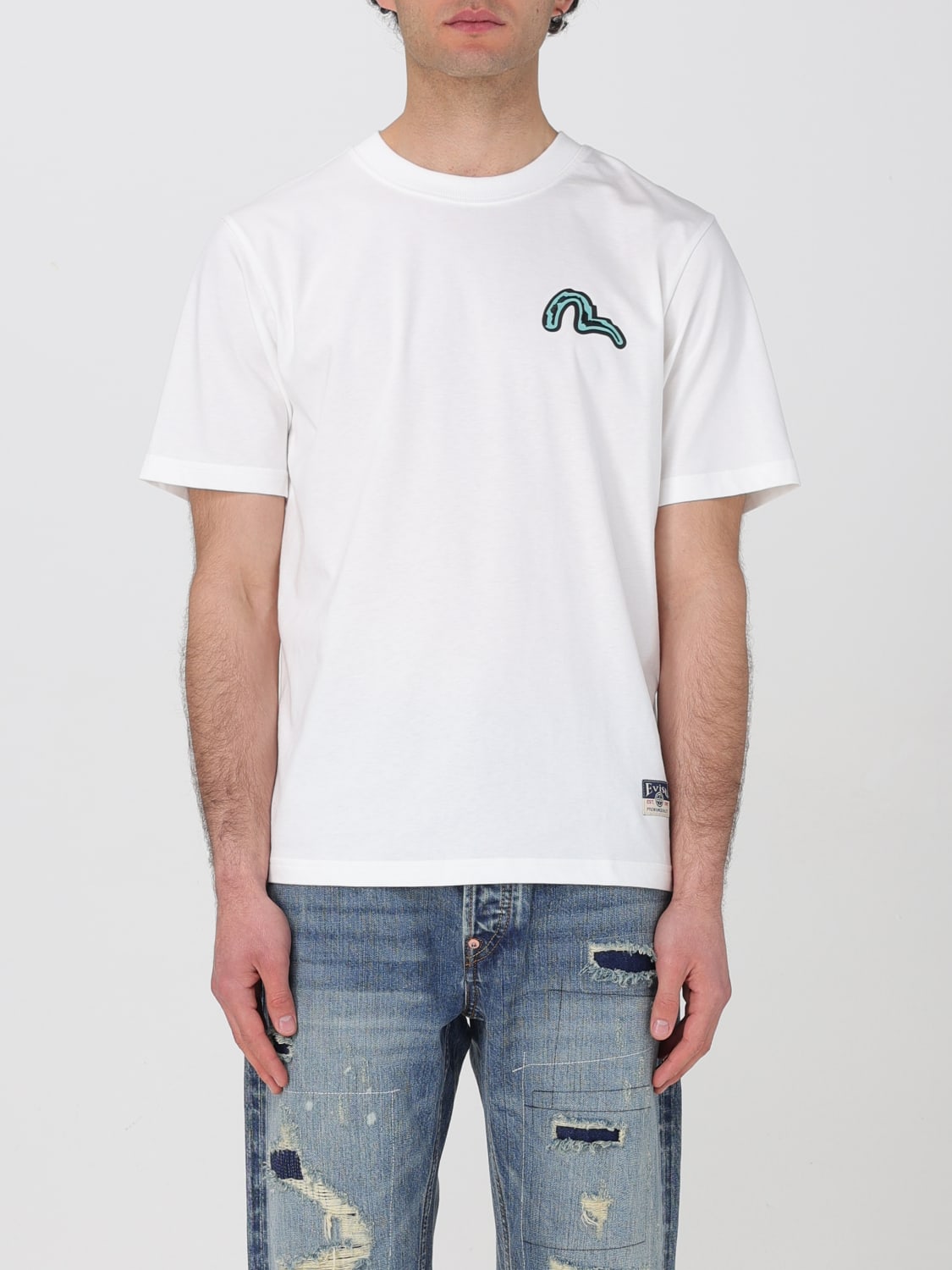 Tシャツ・カットソー EVISU Men T-shirt White 2ESHTM5TS1106 WHT EVISU: T-shirt men - White | Evisu t-shirt 2ESHTM5TS1106