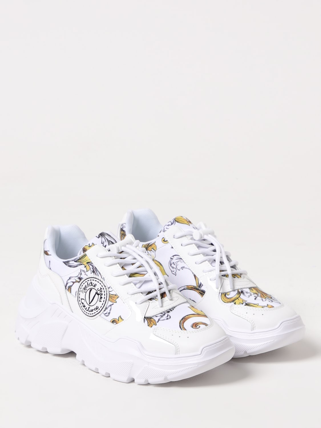 VERSACE JEANS COUTURE: Sneakers woman - White | Versace