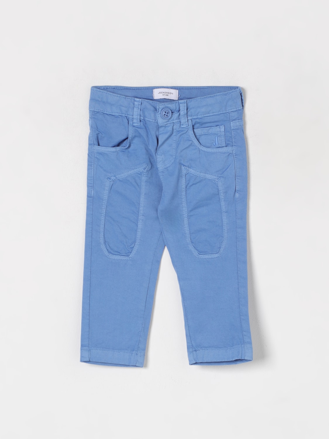 JECKERSON PANTALONI: Pantalone in cotone con toppe Jeckerson, Blue - Img 1