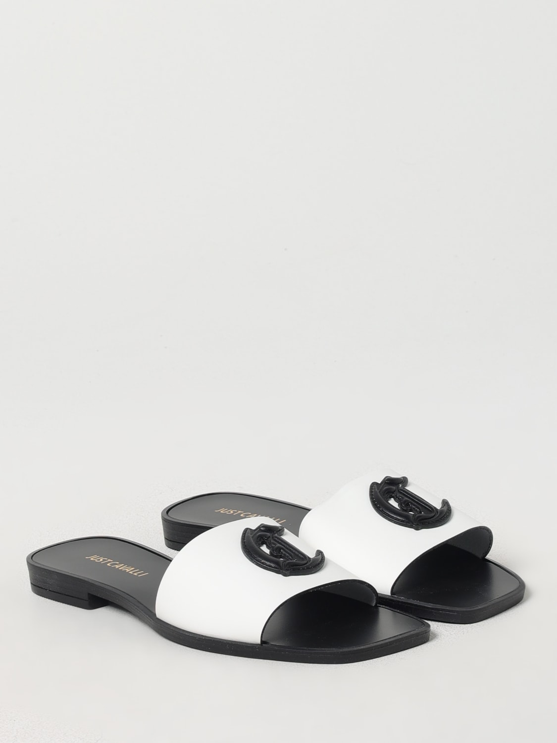 JUST CAVALLI SANDALES PLATES: Chaussures femme Just Cavalli, Blanc - Img 2