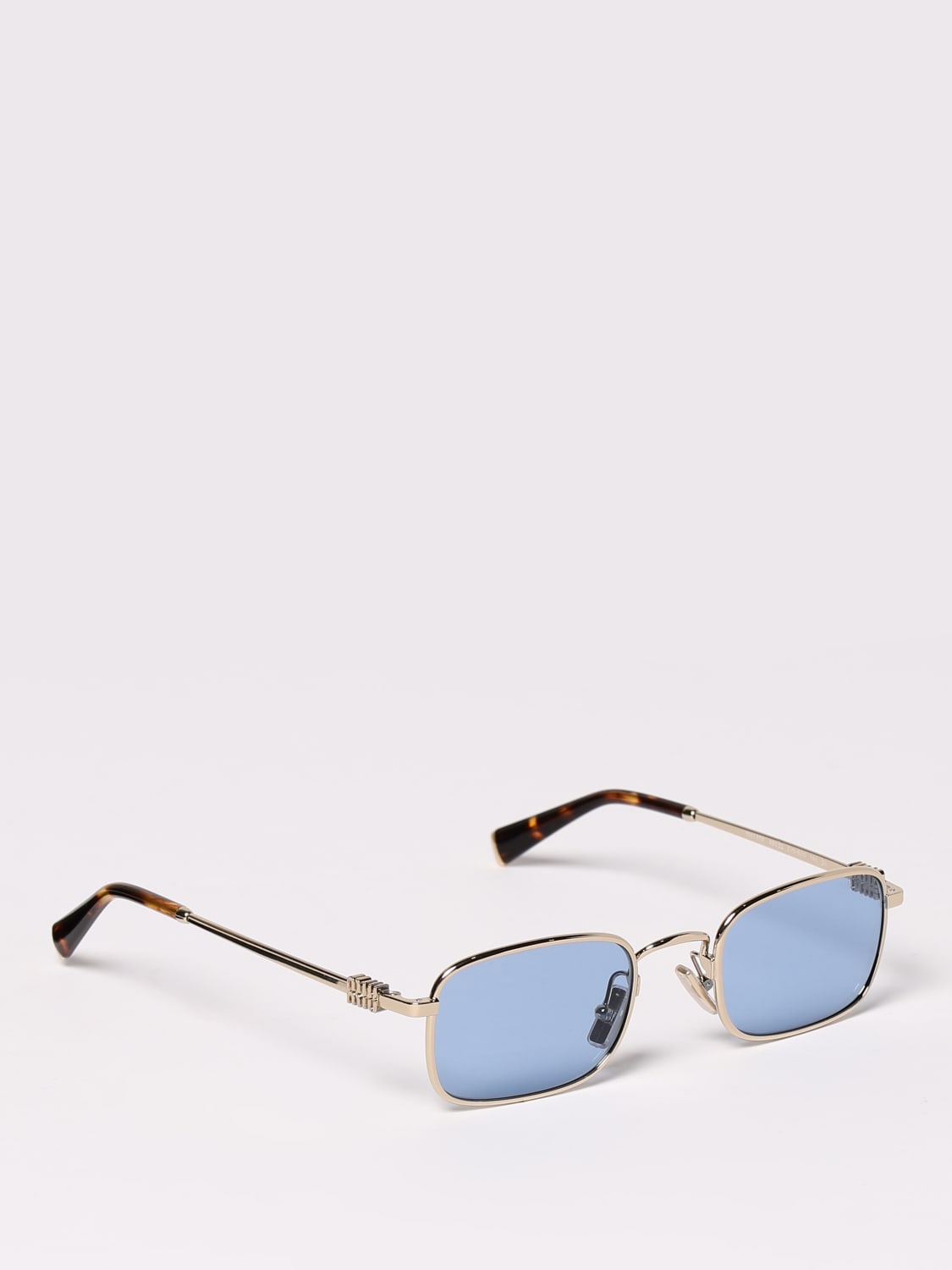 サングラス MIU MIU Woman Sunglasses Gold A53S ZVN60O MU A53S Miu Miu Sunglasses ZVN60O Pale Gold - eye-oo.com