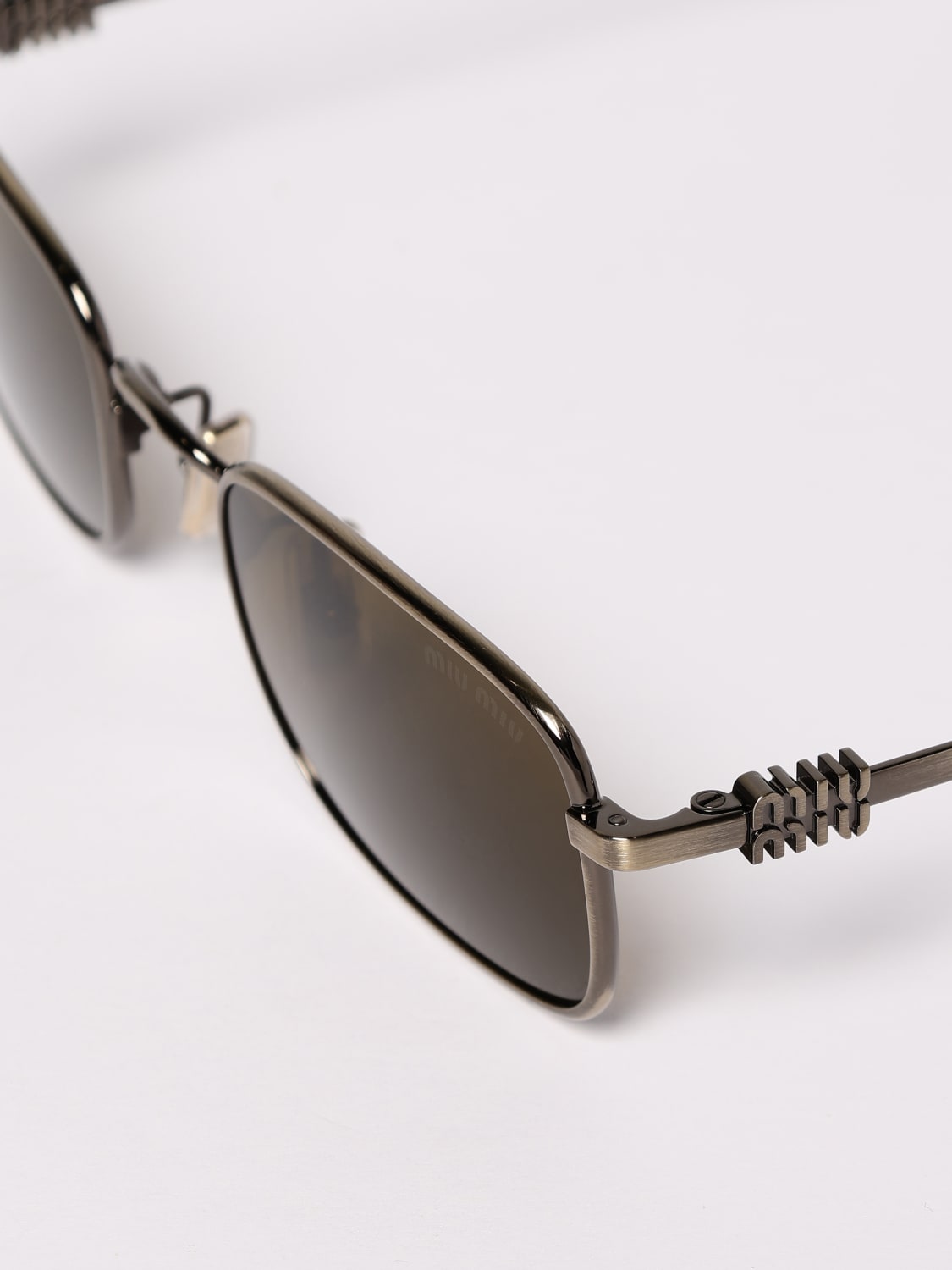 MIU MIU СОЛНЦЕЗАЩИТНЫЕ ОЧКИ: Оправы для очков Женское Miu Miu, Yellow Gold - Img 5