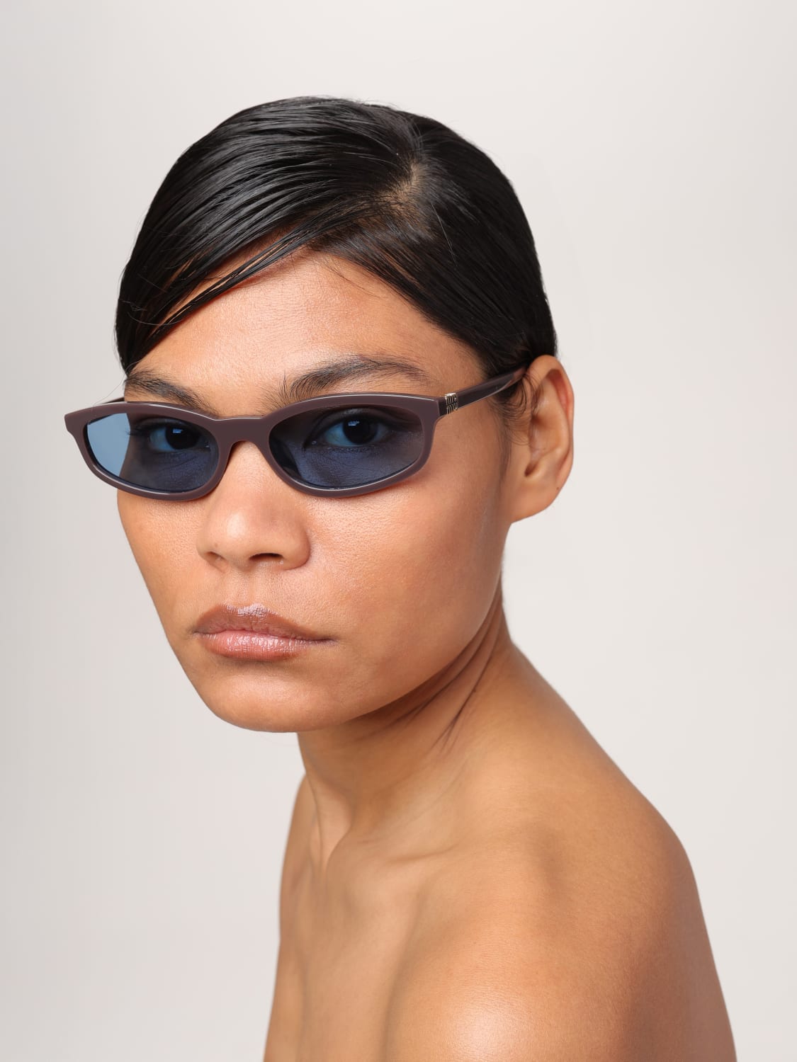 MIU MIU: Sunglasses woman - Cocoa | Miu Miu sunglasses A06S