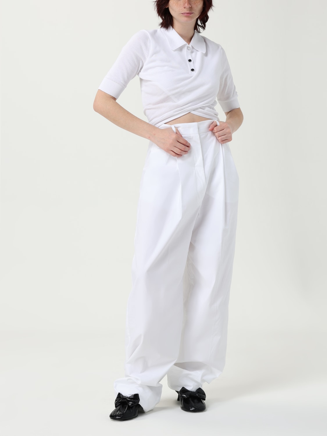 Tシャツ・カットソー SPORTMAX Woman Polo Shirt White 2512361052600 001 SPORTMAX: women's polo shirt - White | Sportmax polo shirt
