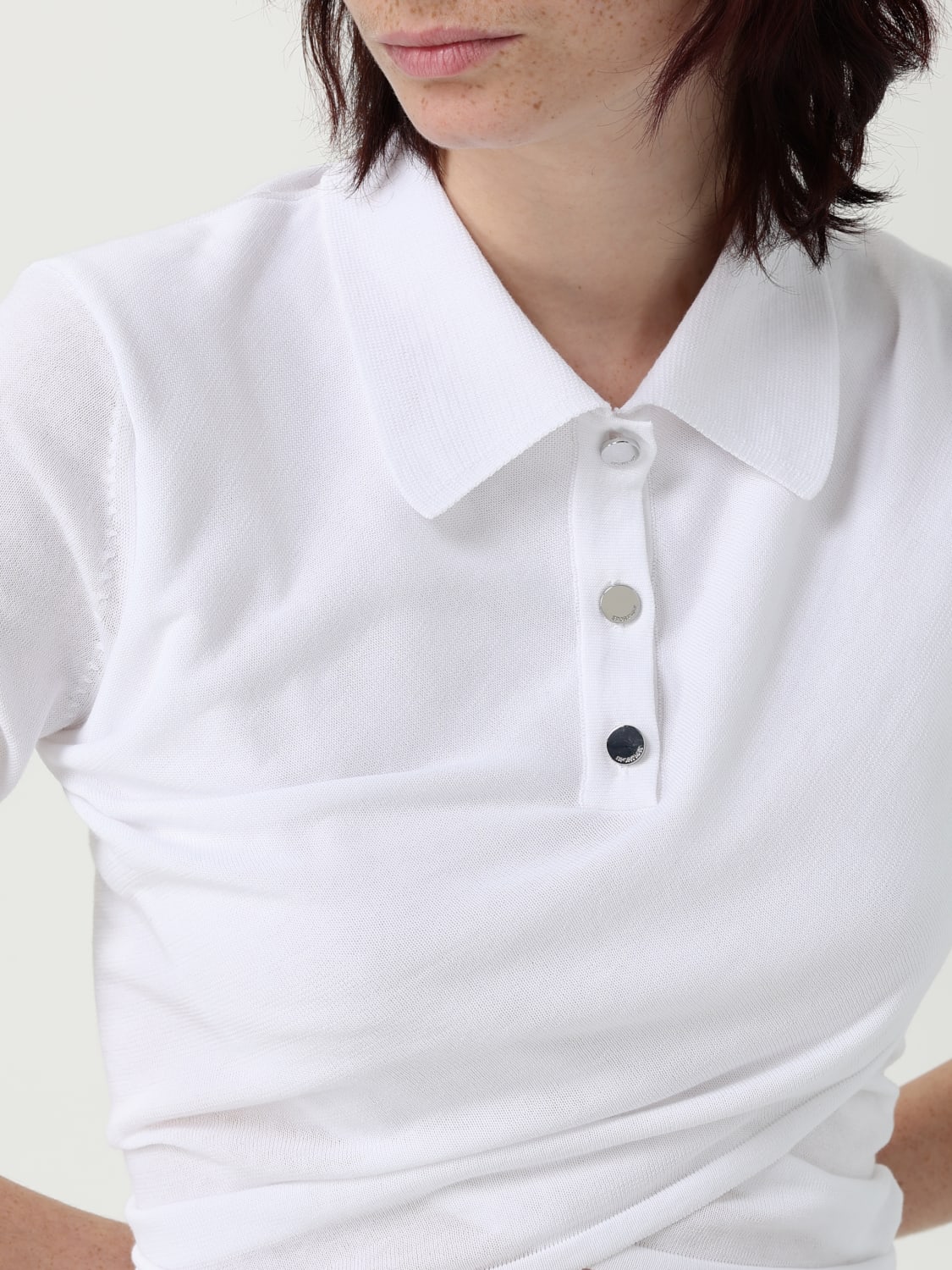 Tシャツ・カットソー SPORTMAX Woman Polo Shirt White 2512361052600 001 SPORTMAX Woman Polo Shirt White 2512361052600 001 (SPORTMAX