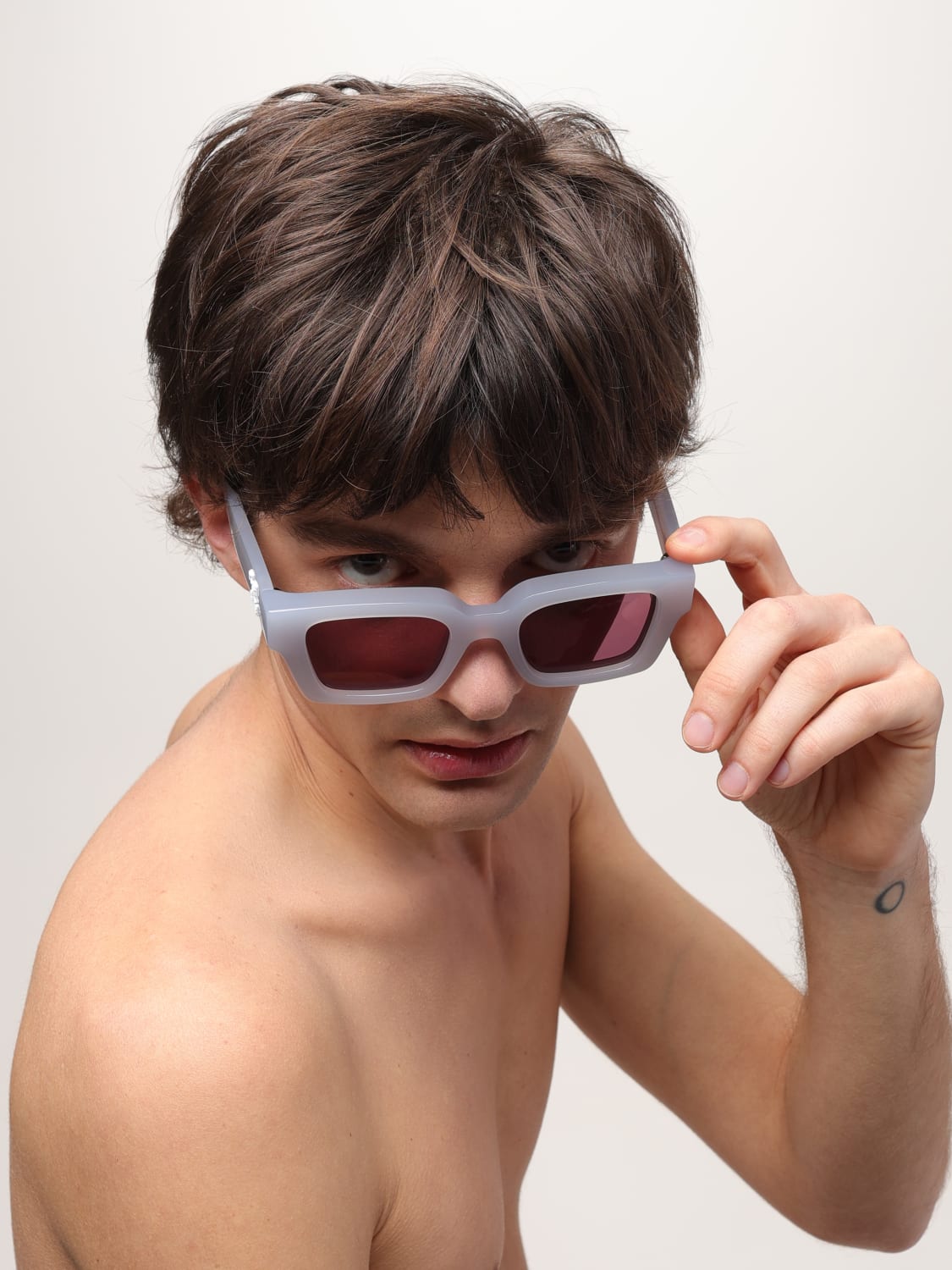 OFF-WHITE SUNGLASSES: Sunglasses men Off-white, Grey - Img 2