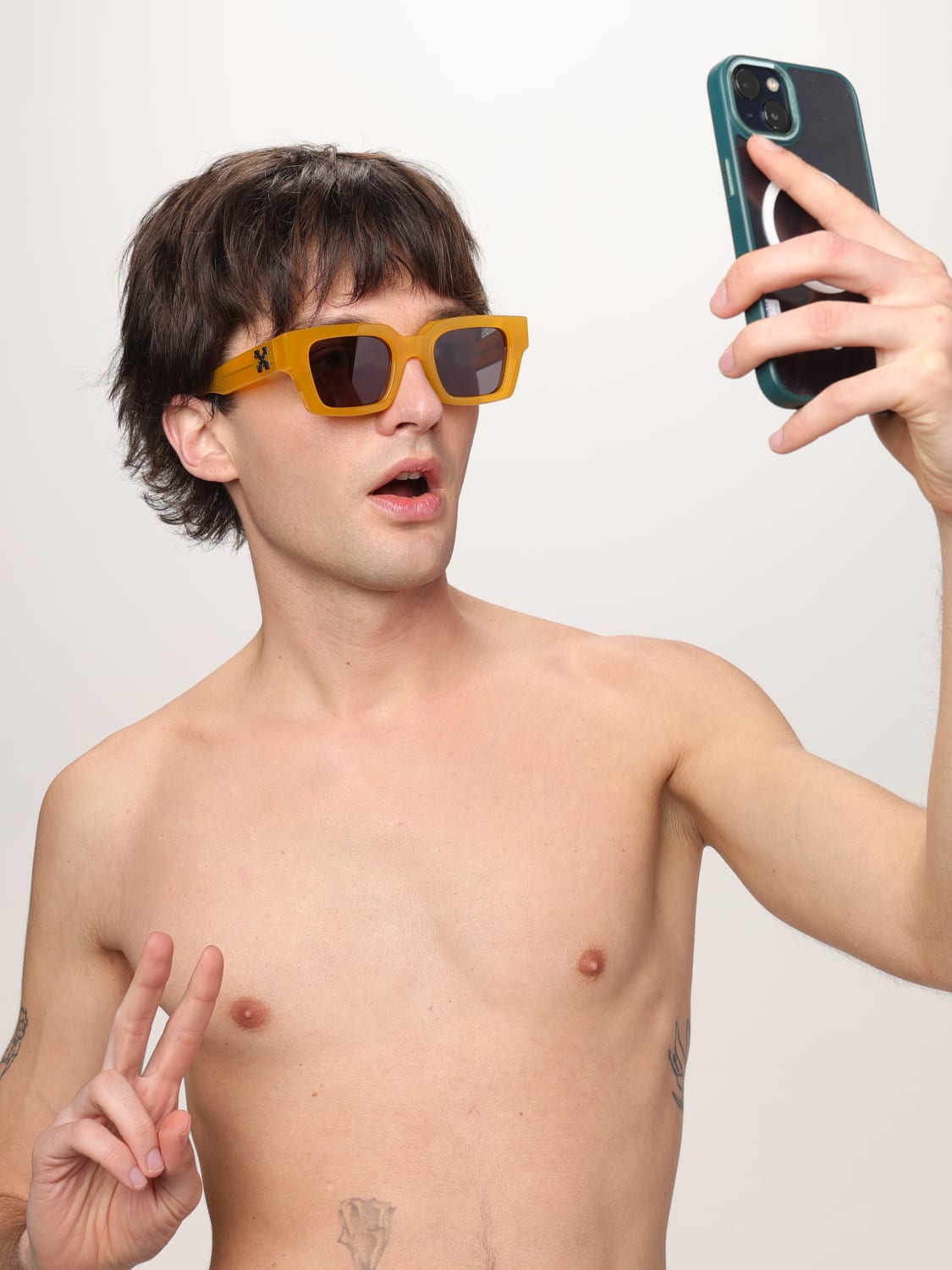 OFF-WHITE SUNGLASSES: Sunglasses men Off-white, Yellow - Img 2