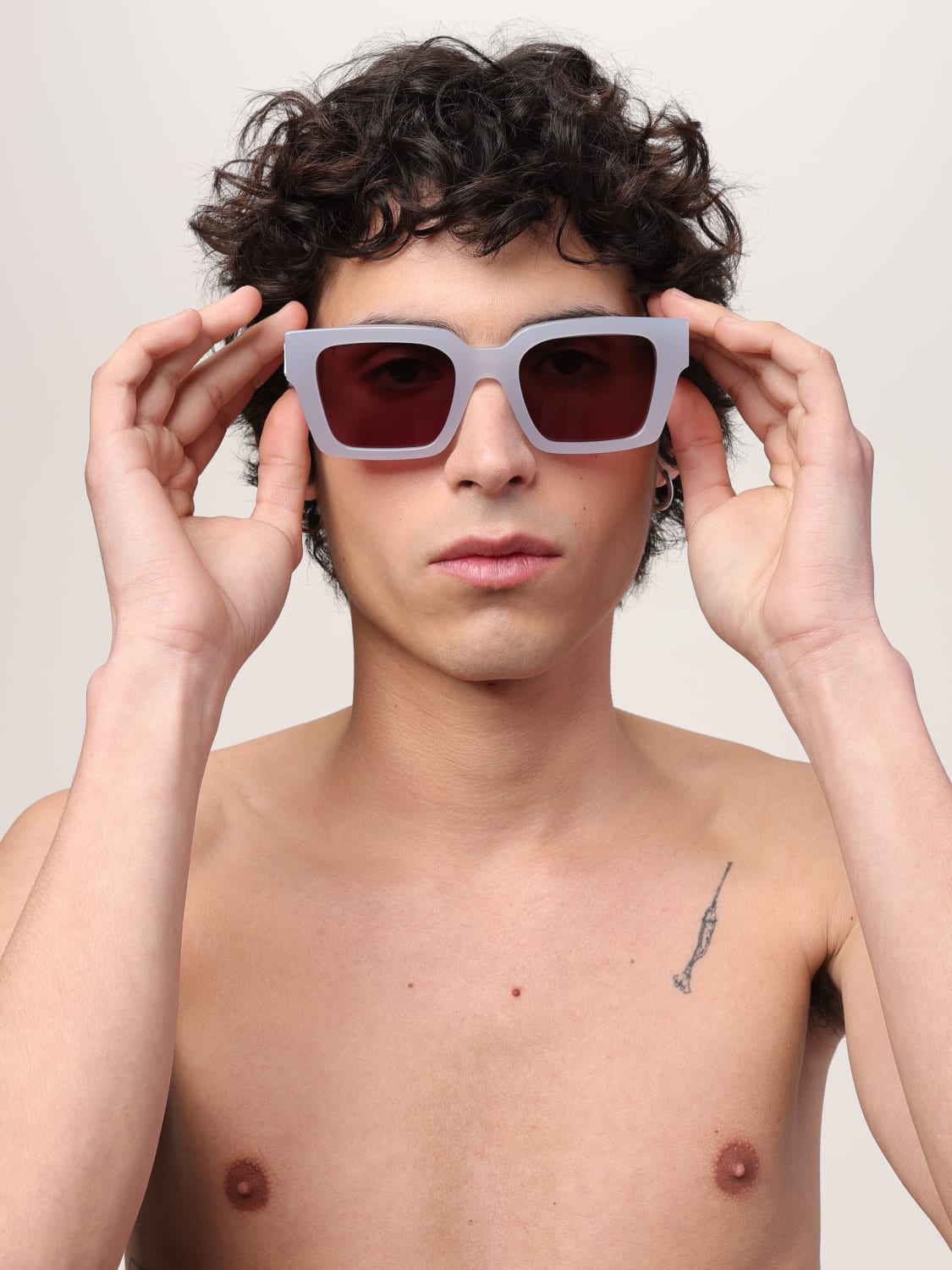 OFF-WHITE SUNGLASSES: Sunglasses men Off-white, Grey - Img 2