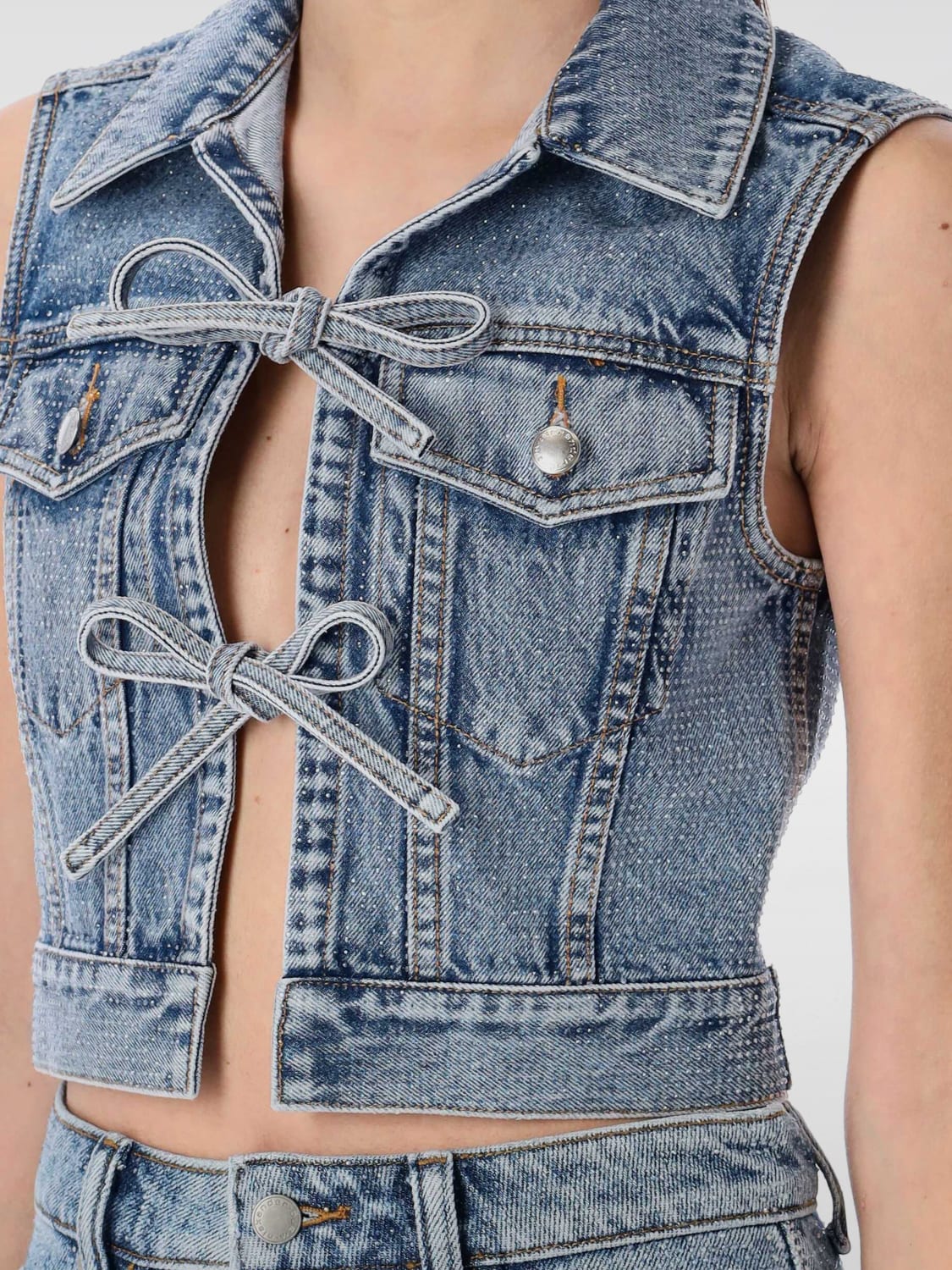 ALEXANDER WANG VESTE: Veste femme Alexander Wang, Denim - Img 3