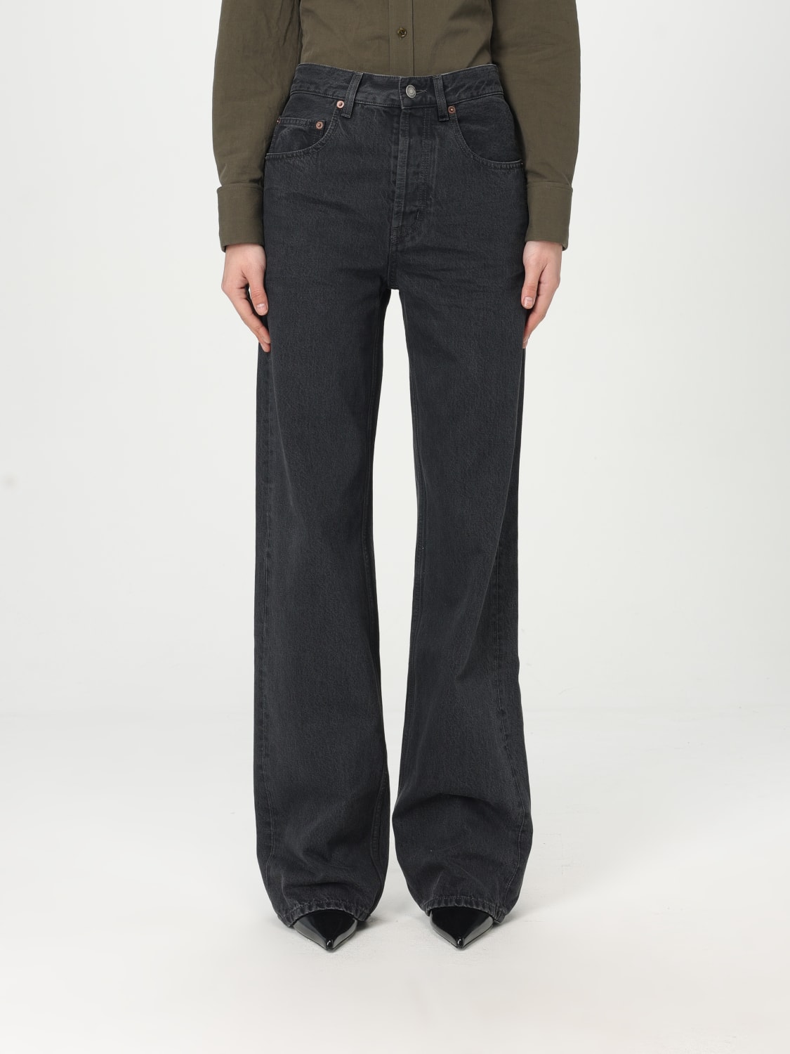 デニム・ジーパン SAINT LAURENT Woman Jeans Black 807146Y07YB 1428 90's baggy jeans in black rock denim | Saint Laurent | YSL.com