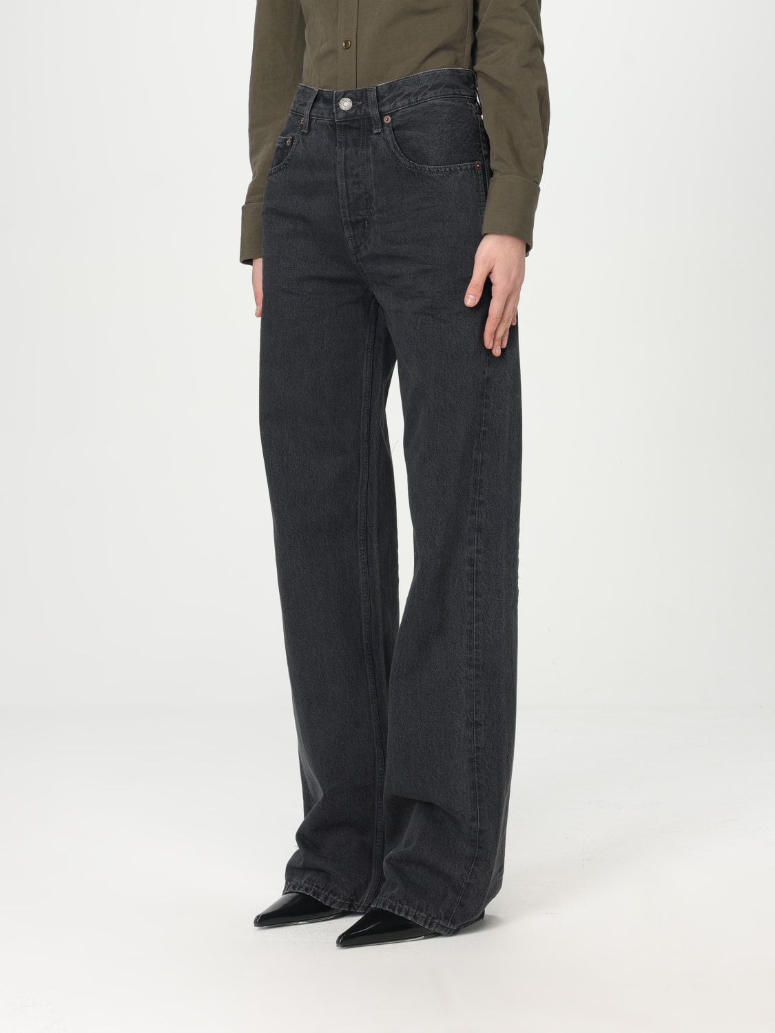 デニム・ジーパン Saint Laurent JEANS (807146Y07YB) 90's baggy jeans in black rock denim | Saint Laurent | YSL.com