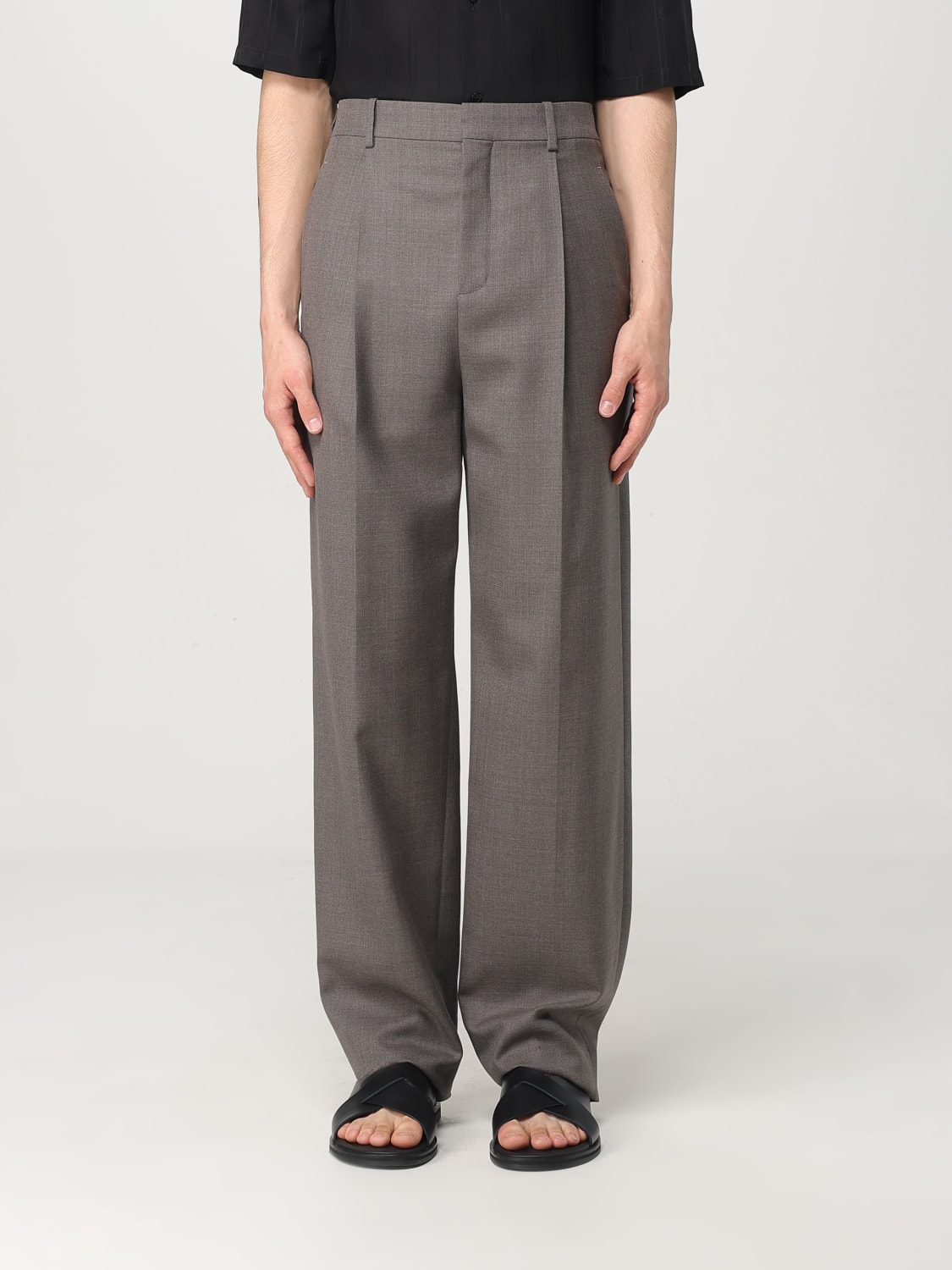 SAINT LAURENT PANTALONE: Pantalone sartoriale Saint Laurent in lana , Noce - Img 1