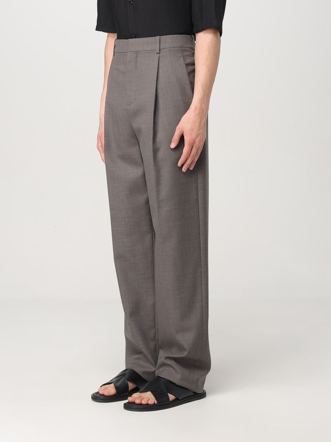 SAINT LAURENT PANTALONE: Pantalone sartoriale Saint Laurent in lana , Noce - Img 4