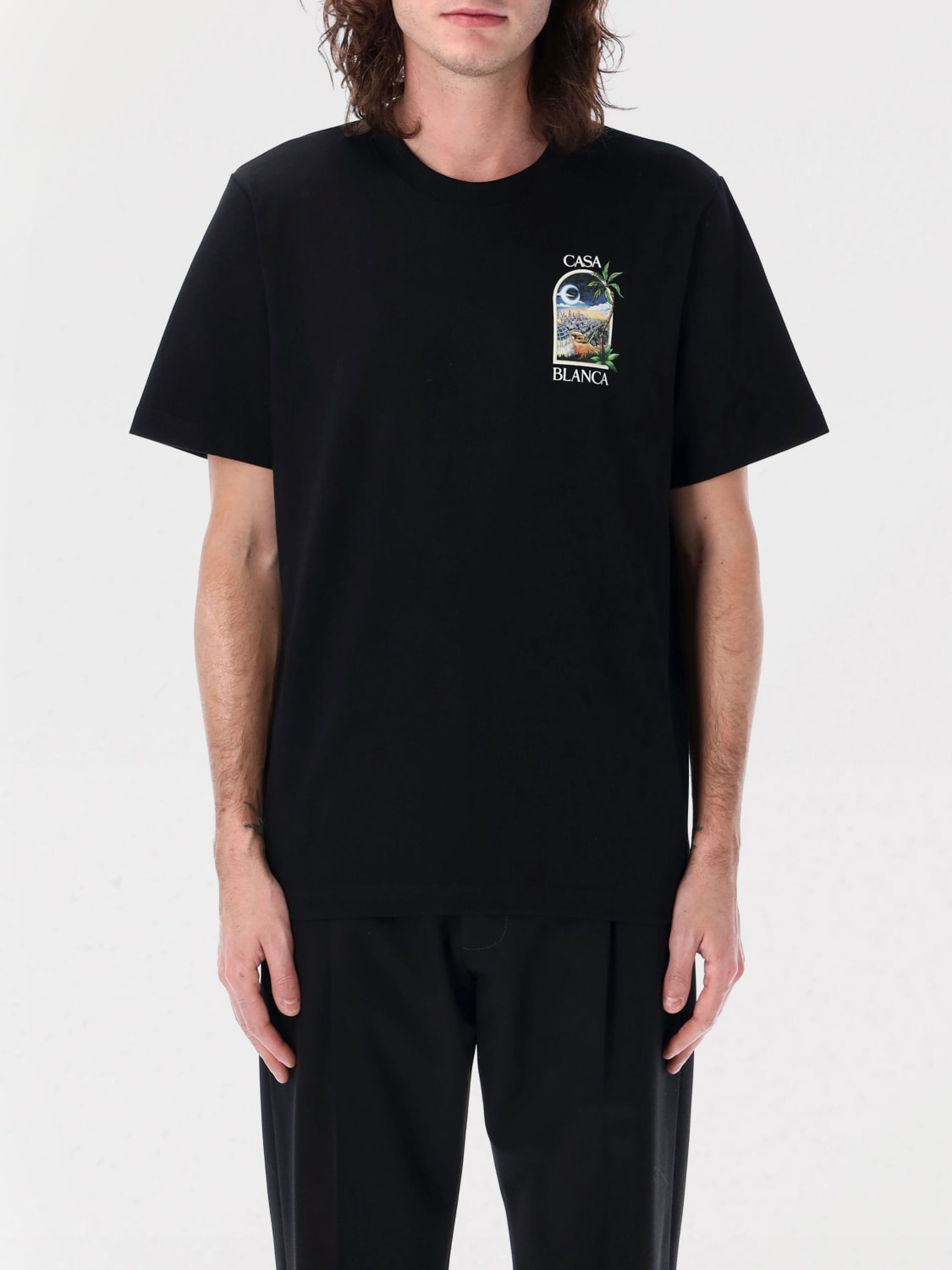 Tシャツ・カットソー CASABLANCA Men T Shirts MS25JTS001 08 Black CASABLANCA: T-shirt men - Black | Casablanca t-shirt