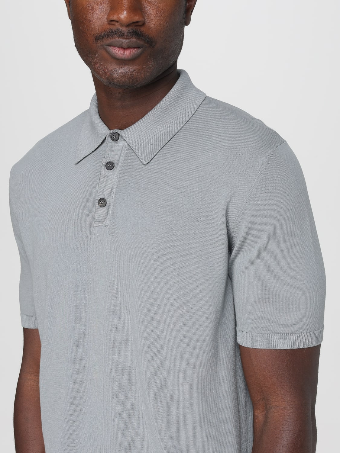 ROBERTO COLLINA POLO SHIRT: T-shirt men Roberto Collina, Grey - Img 3