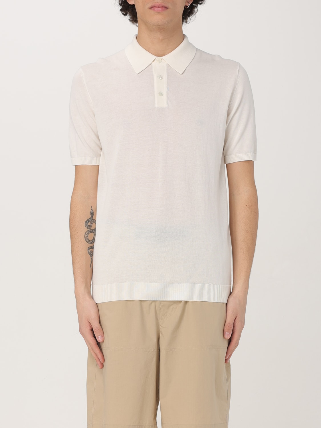 ROBERTO COLLINA POLO SHIRT: T-shirt men Roberto Collina, Ecru - Img 1