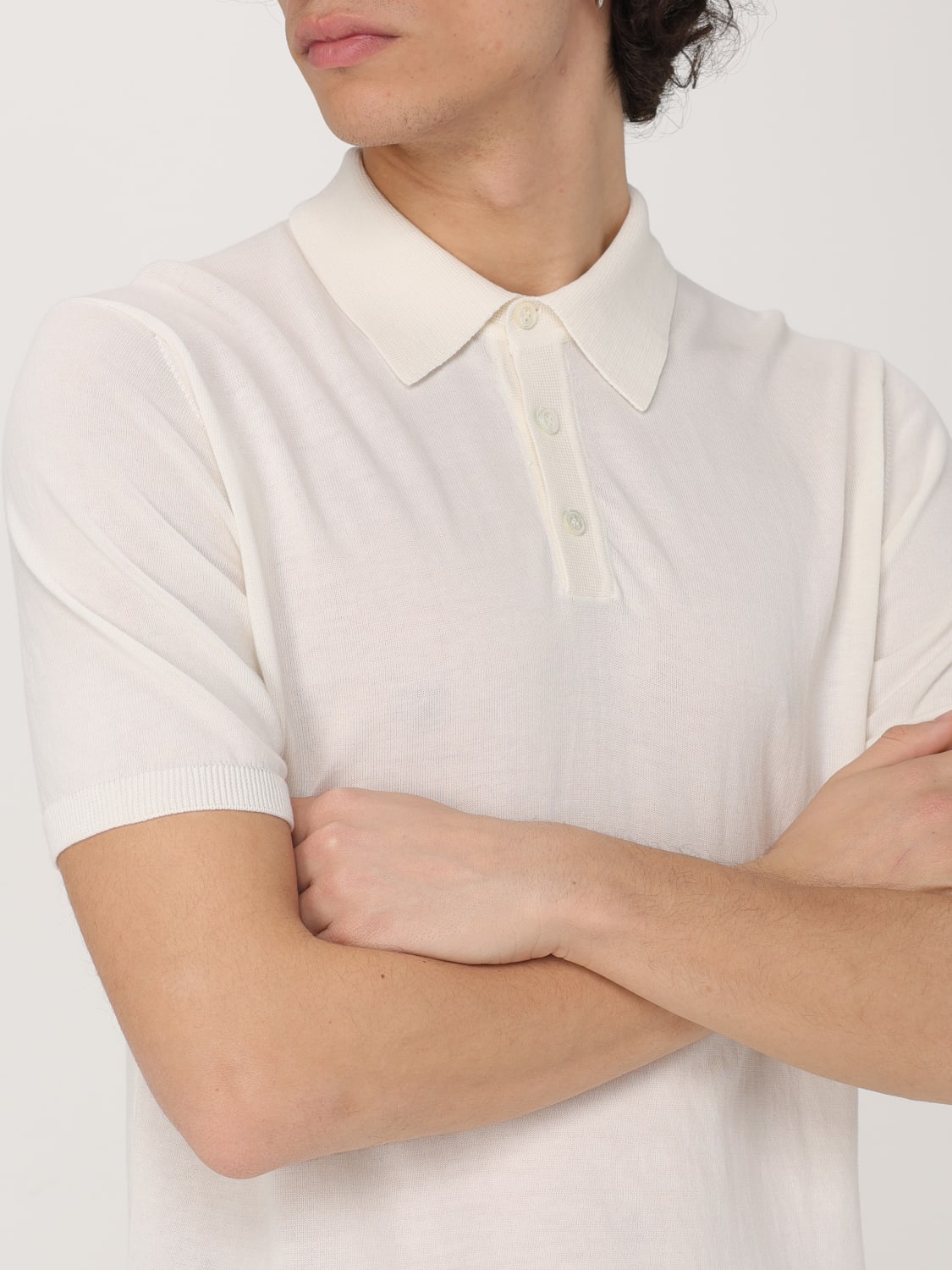 ROBERTO COLLINA POLO SHIRT: T-shirt men Roberto Collina, Ecru - Img 3