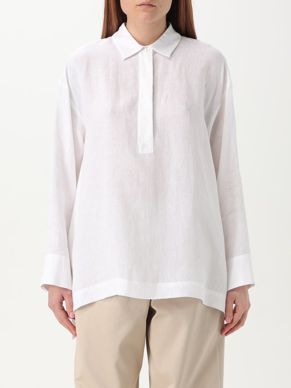 'S MAX MARA CAMICIA: Camicia 'S Max Mara in lino , Bianco - Img 1