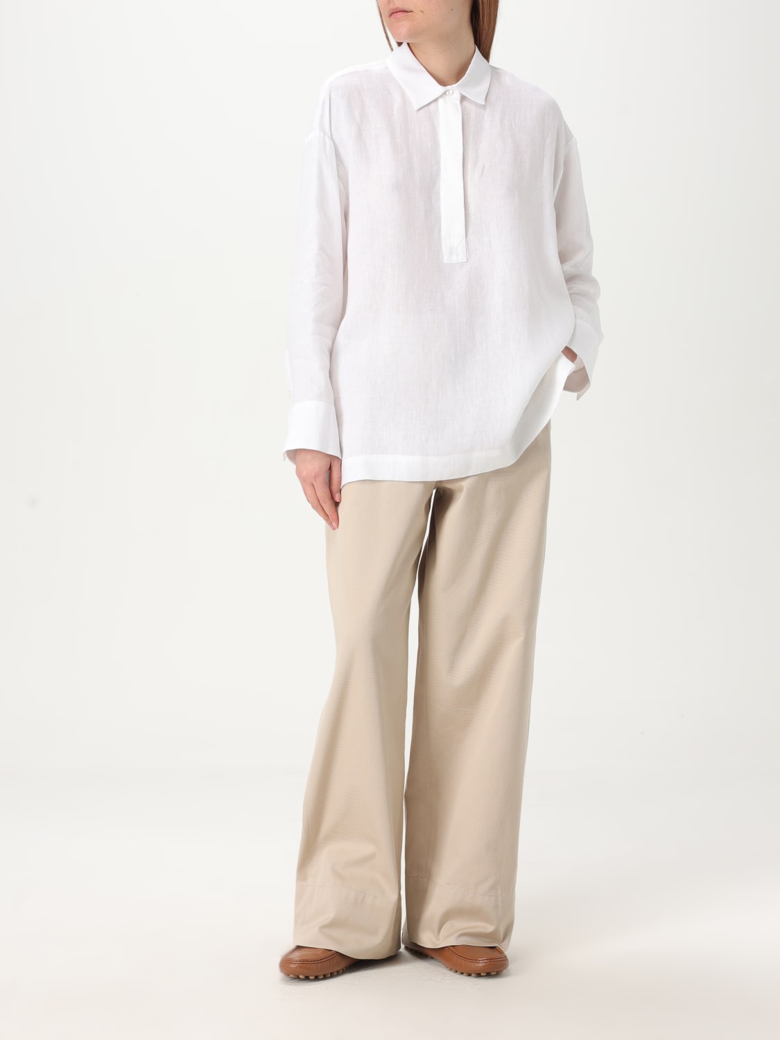'S MAX MARA CAMICIA: Camicia 'S Max Mara in lino , Bianco - Img 2