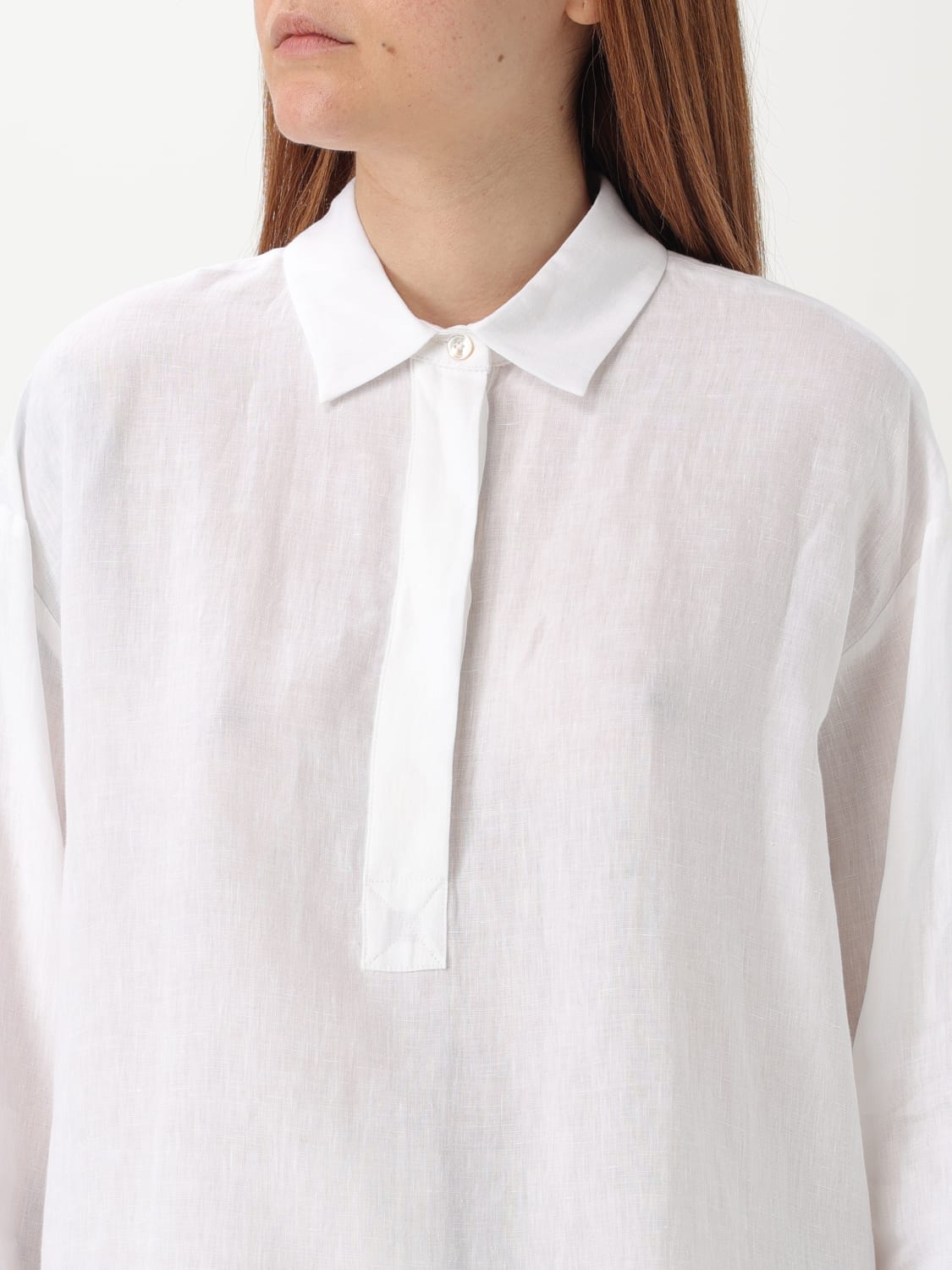 'S MAX MARA CAMICIA: Camicia 'S Max Mara in lino , Bianco - Img 5