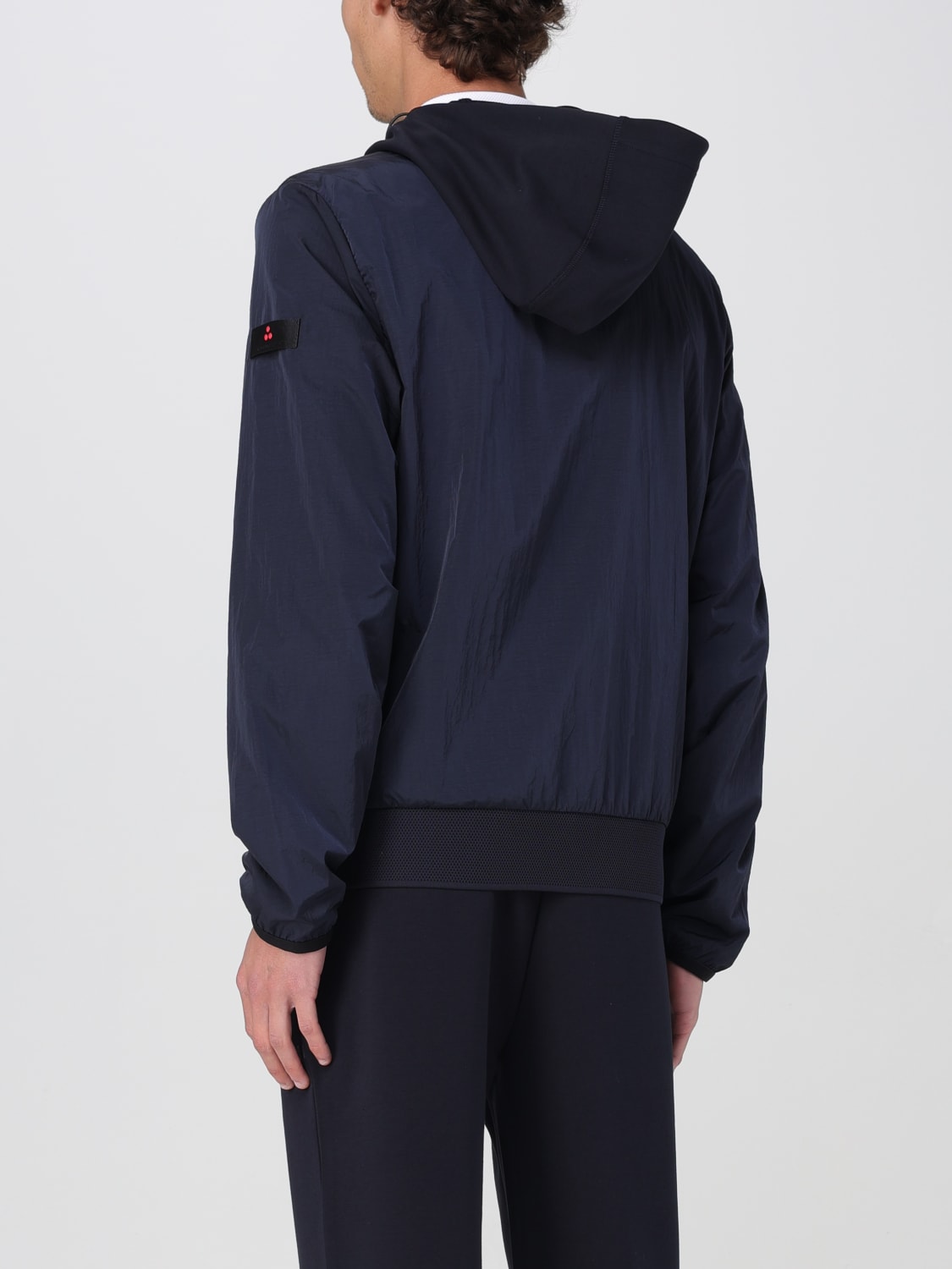 PEUTEREY FELPA: Felpa con cappuccio e zip Peuterey in tessuto tecnico, Blue - Img 3