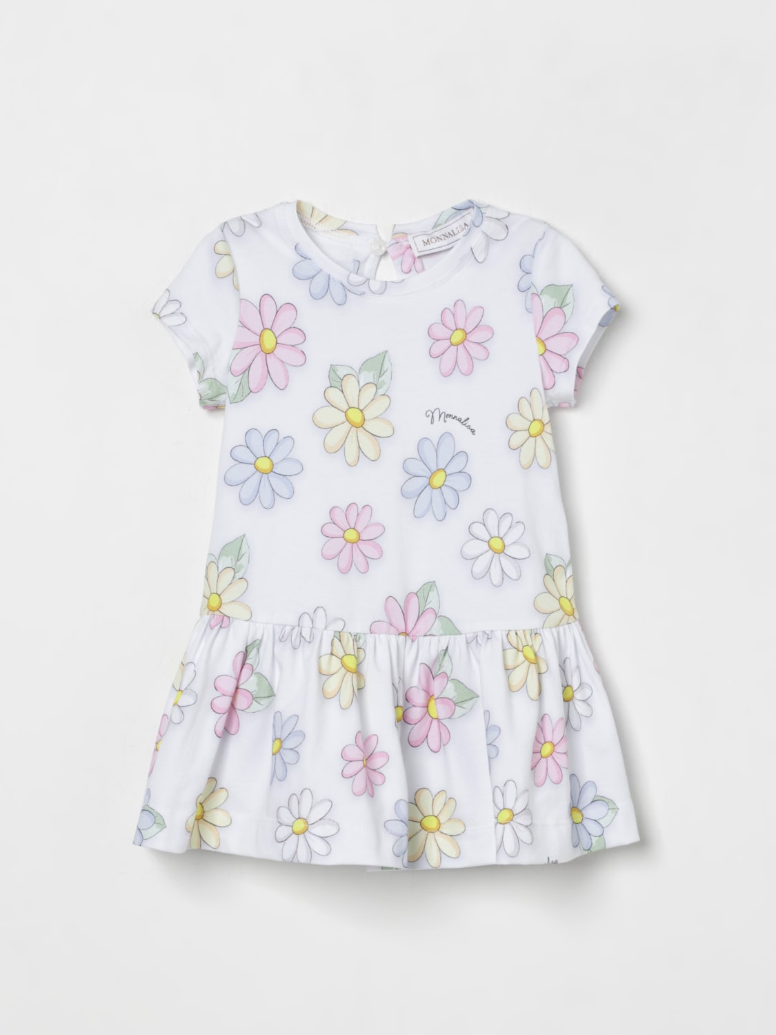 MONNALISA ROMPER: Monnalisa baby dress, White - Img 1