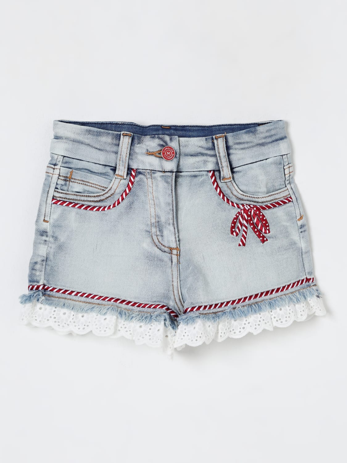 MONNALISA SHORTS: Shorts kinder Monnalisa, Denim - Img 1
