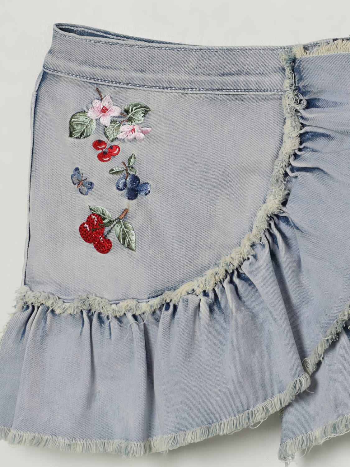 MONNALISA SKIRT: Skirt kids Monnalisa, Denim - Img 3
