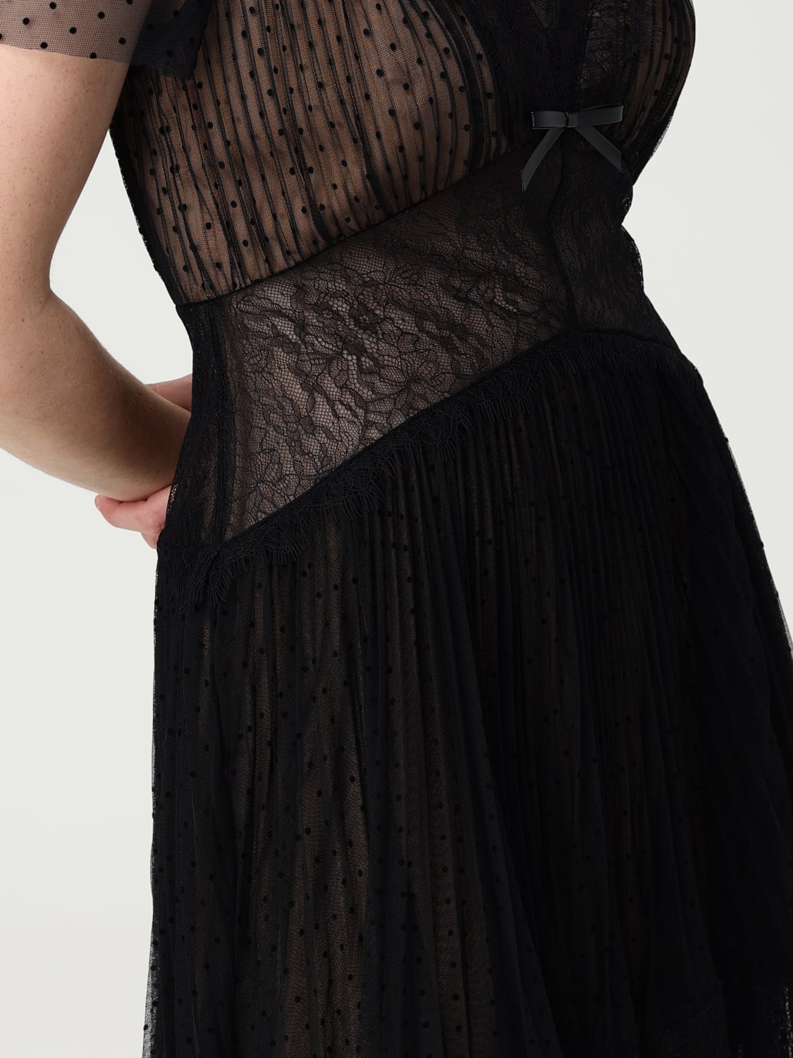 SELF-PORTRAIT ROBE: Robes femme Self-portrait, Noir - Img 4