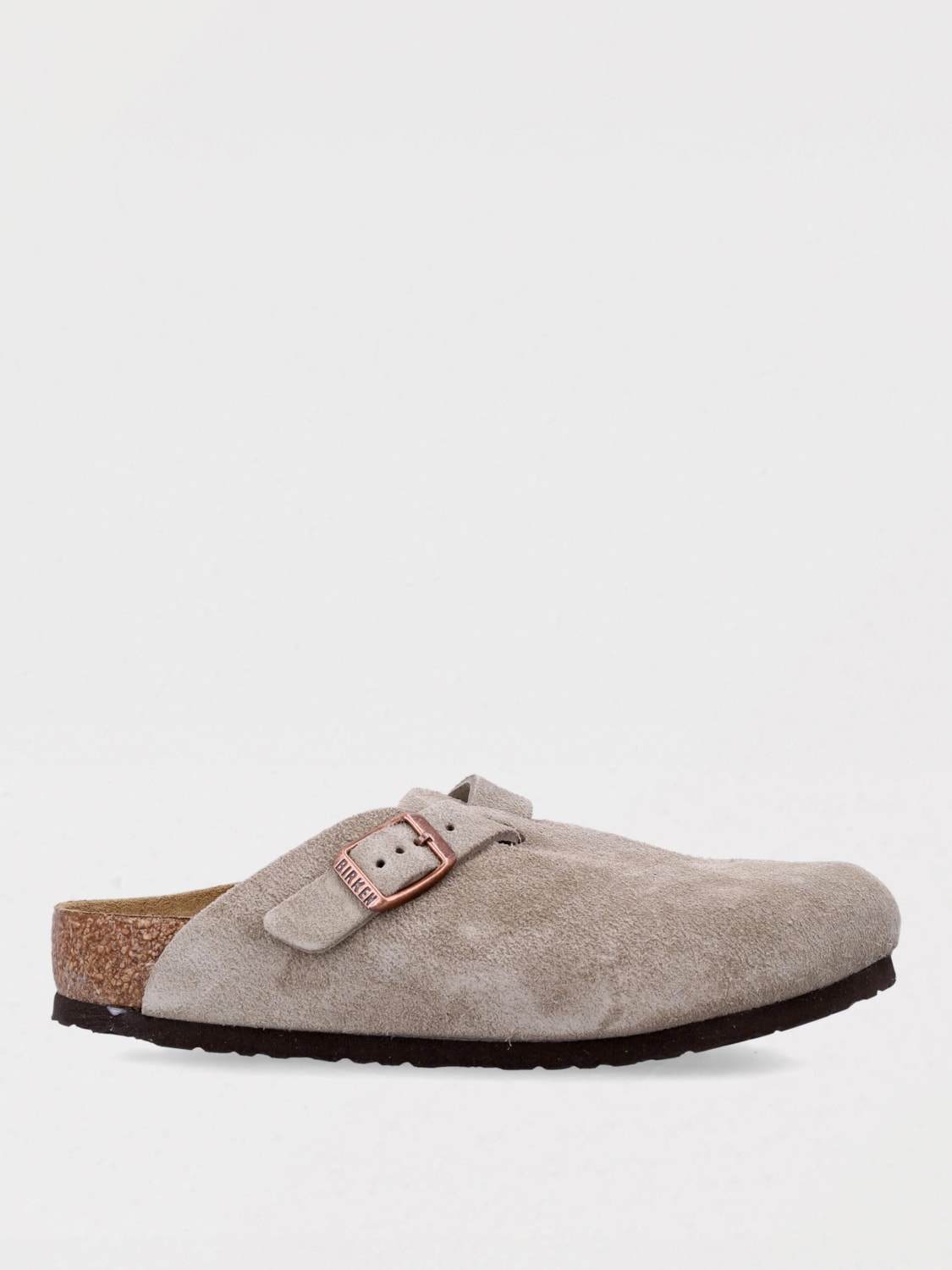 BIRKENSTOCK SCARPE: Sabot Boston Birkenstock in camoscio , Beige - Img 1