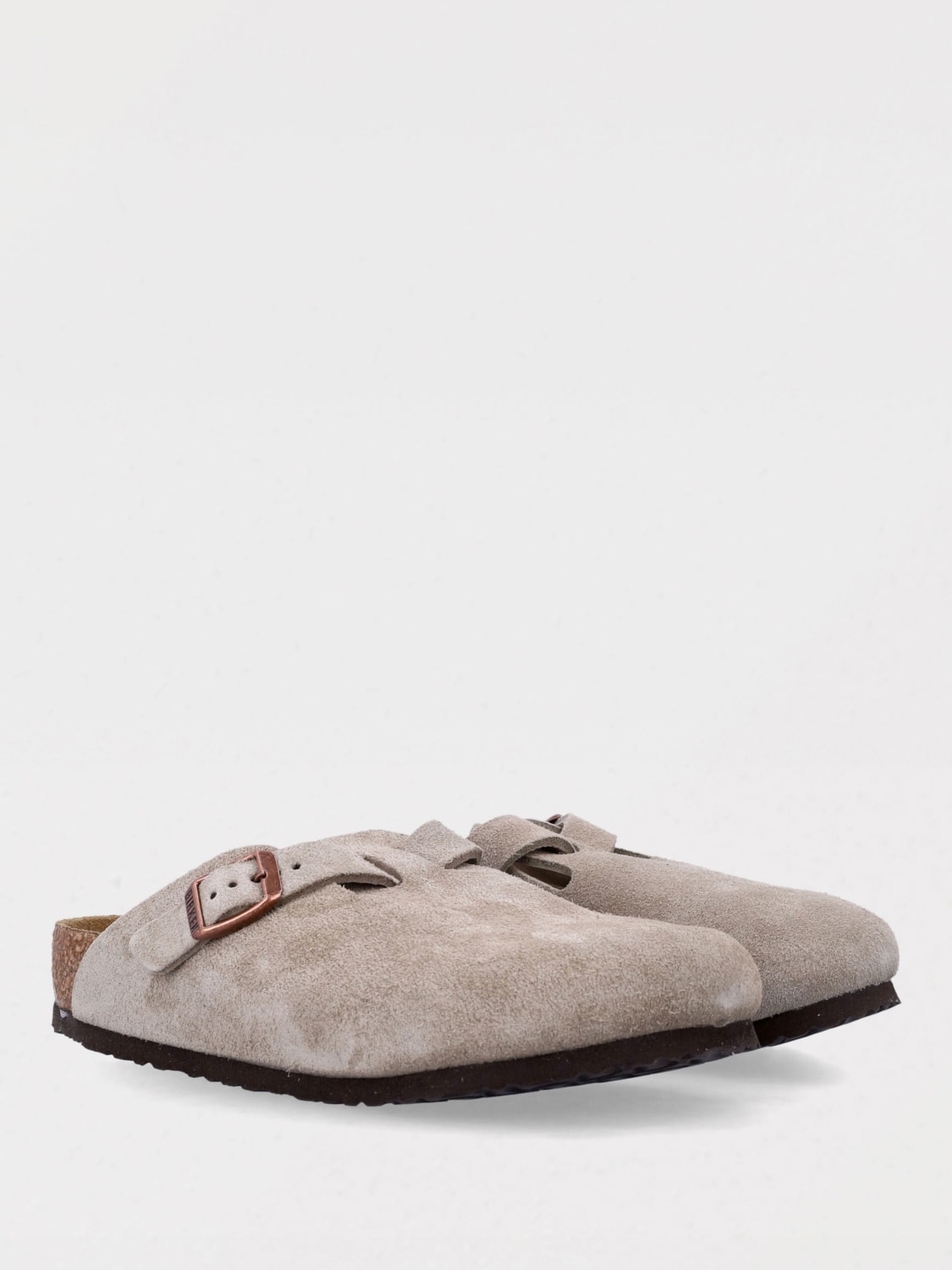 BIRKENSTOCK SCARPE: Sabot Boston Birkenstock in camoscio , Beige - Img 2