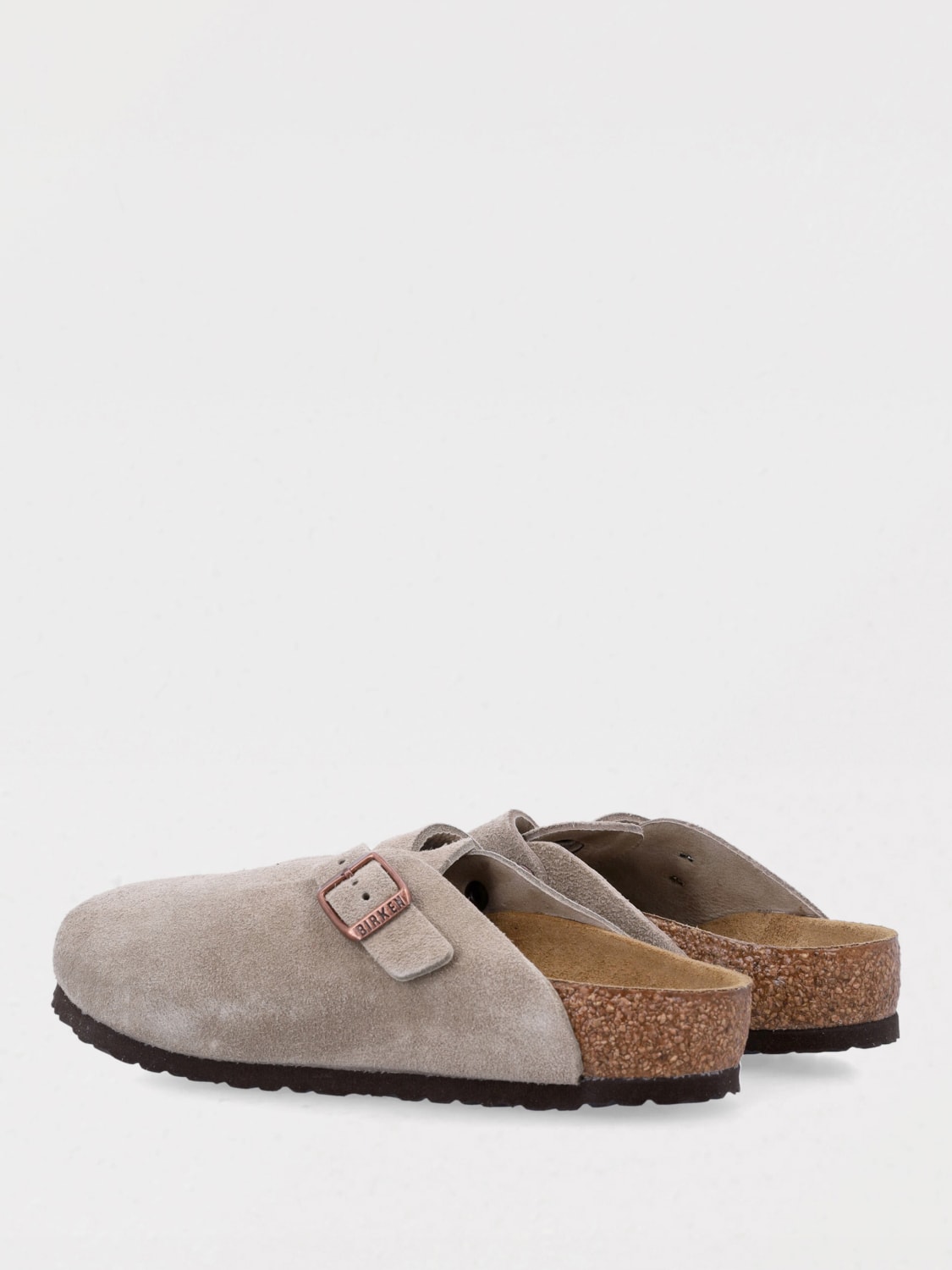 BIRKENSTOCK SCARPE: Sabot Boston Birkenstock in camoscio , Beige - Img 3
