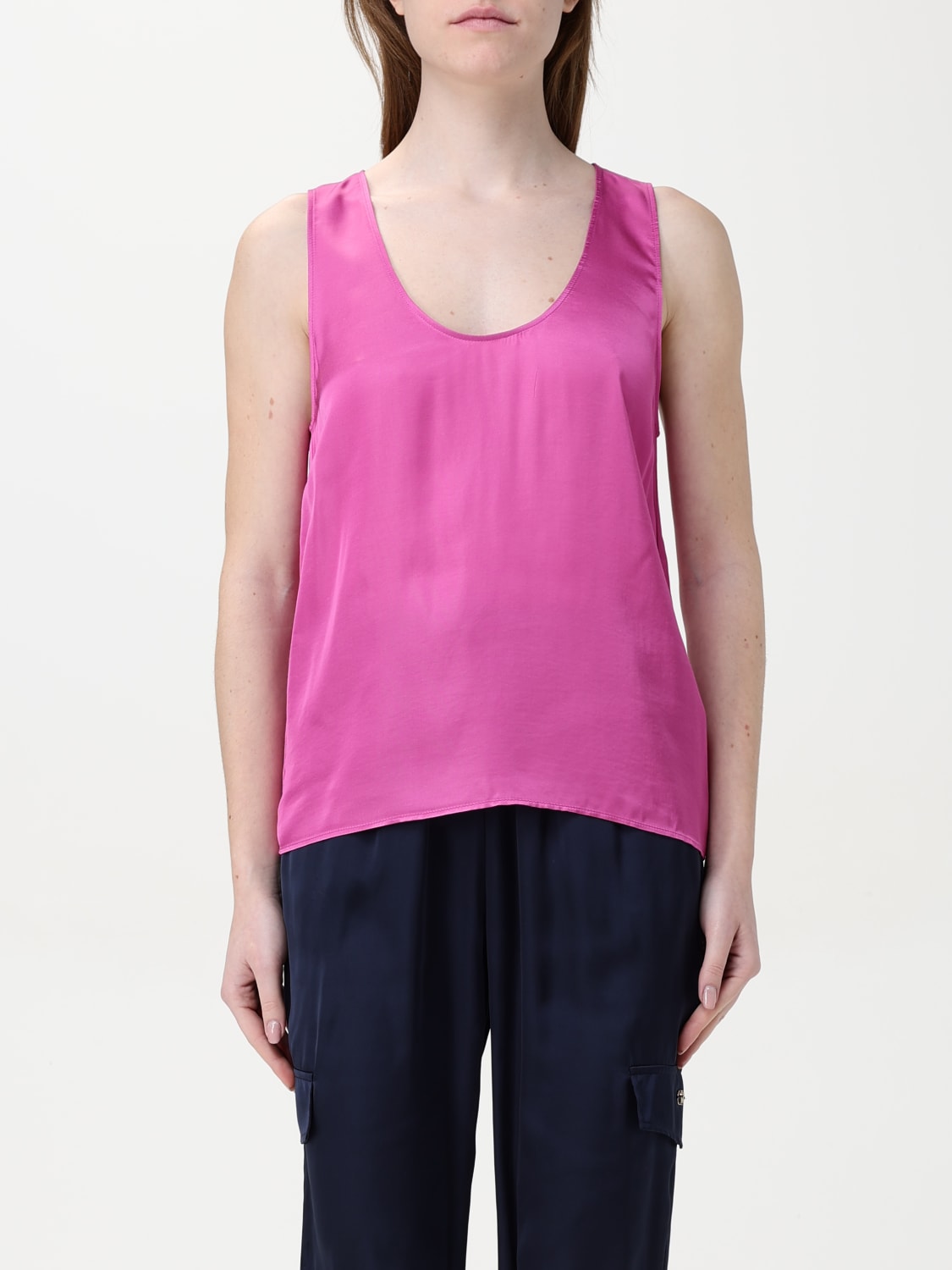 LIU JO TOP: Liu Jo viscose tank top, Fuchsia - Img 1