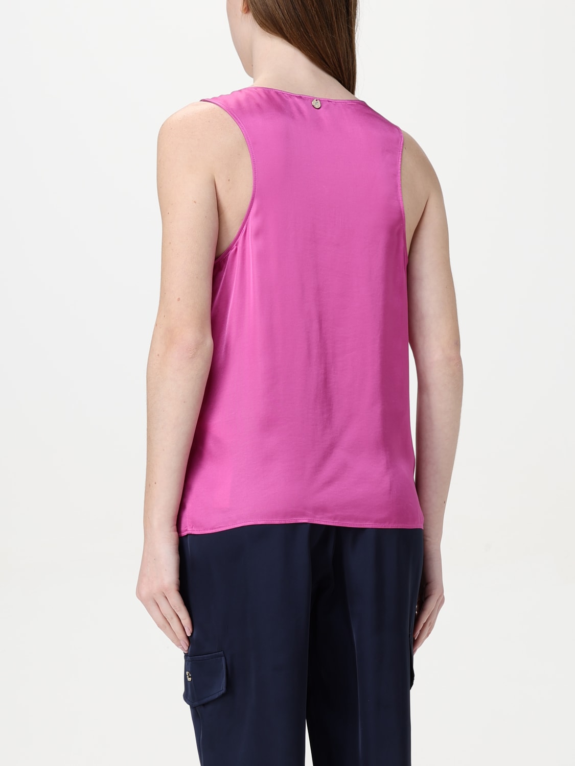 LIU JO TOP: Liu Jo viscose tank top, Fuchsia - Img 2