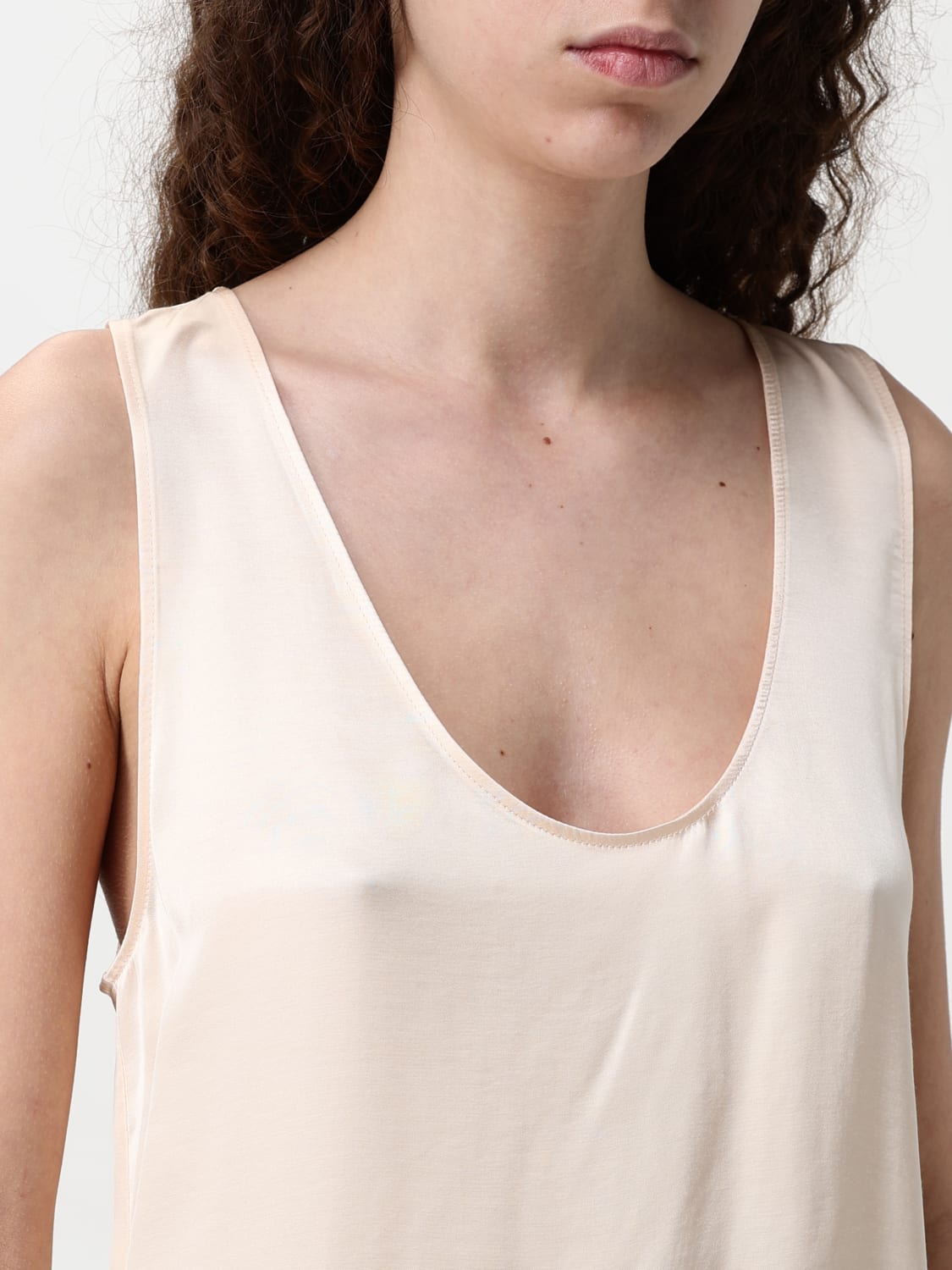 LIU JO TOP: Liu Jo viscose tank top, Champagne - Img 3