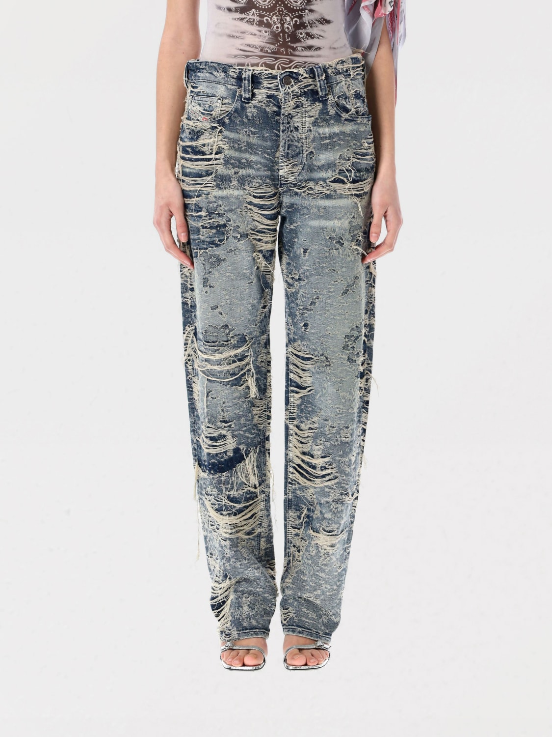 デニム・ジーパン DIESEL JEANS (A1919309M04) DIESEL:ジーンズ レディース - ブルー | GIGLIO.COMオンライン