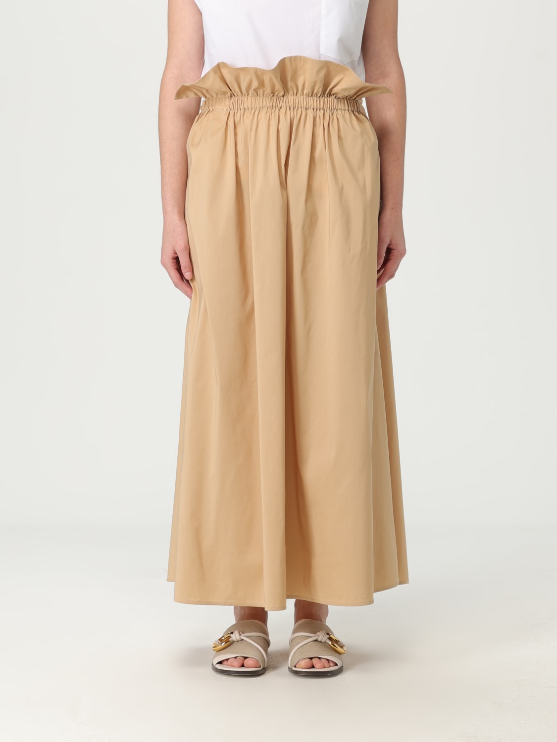 FABIANA FILIPPI GONNA: Gonna Fabiana Filippi in misto cotone , Sabbia - Img 1