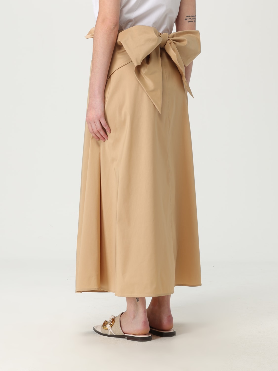 FABIANA FILIPPI GONNA: Gonna Fabiana Filippi in misto cotone , Sabbia - Img 3