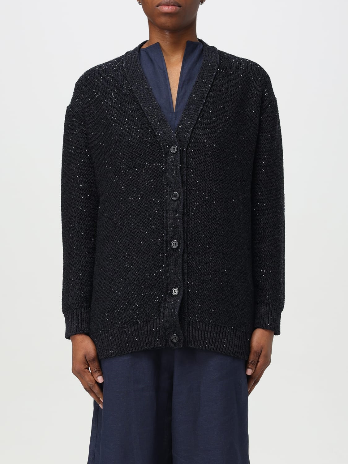 FABIANA FILIPPI JERSEY: Jersey mujer Fabiana Filippi, Azul Oscuro - Img 1