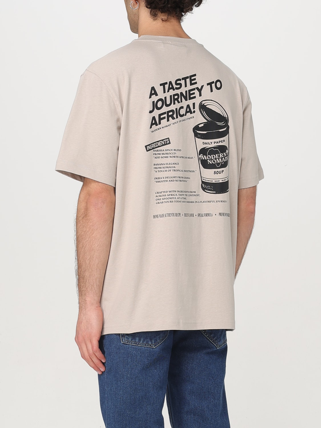 Tシャツ・カットソー DAILY PAPER Men T Shirts 2511057 NACREOUS CLOUDS Beige DAILY PAPER: T-shirt men - Beige | Daily Paper t-shirt