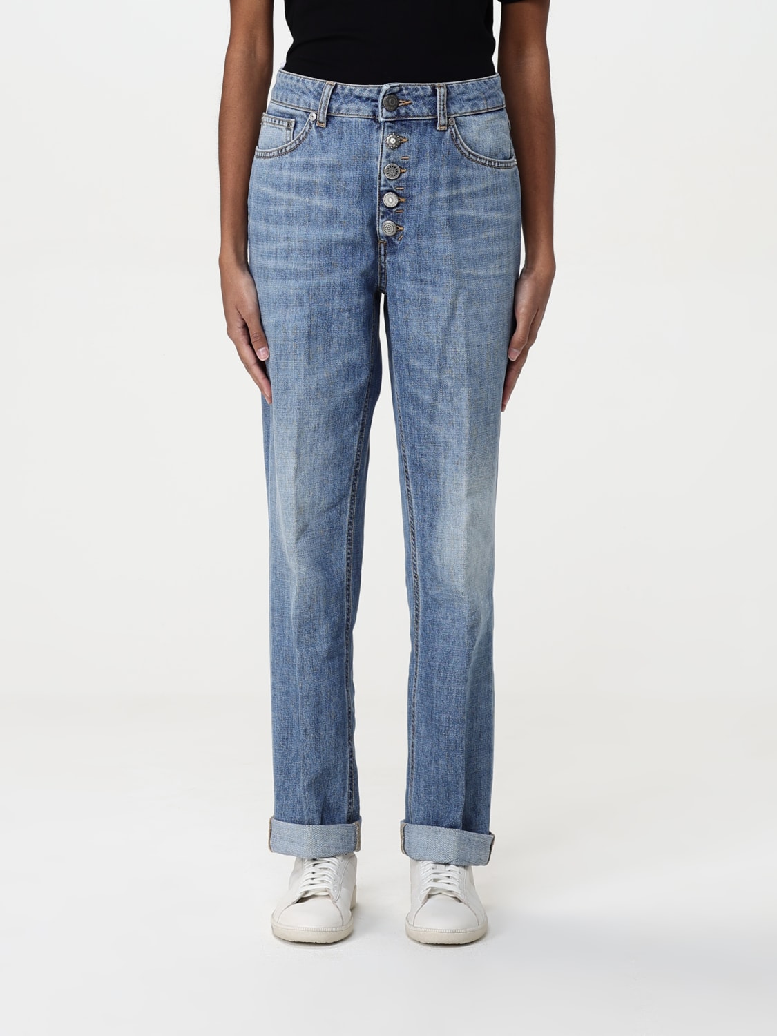パンツ DONDUP Women Straight Pants DP26BL DF0263 IN8800 Blue DONDUP: Jeans woman - Blue | Dondup jeans DP26BLDF0263DIN8
