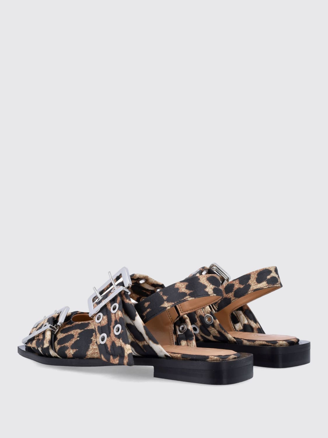 GANNI BALLET FLAT: Flat shoes woman Ganni, Brown - Img 3