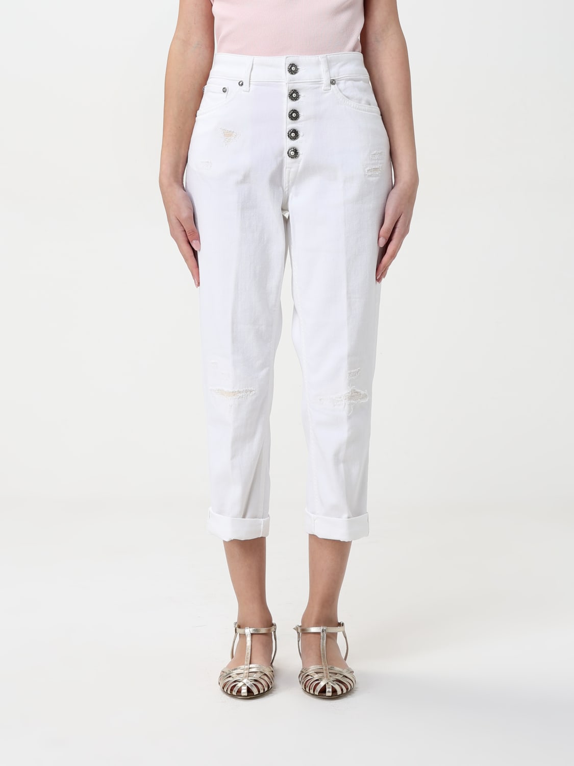 DONDUP JEANS: Pants woman Dondup, White - Img 1