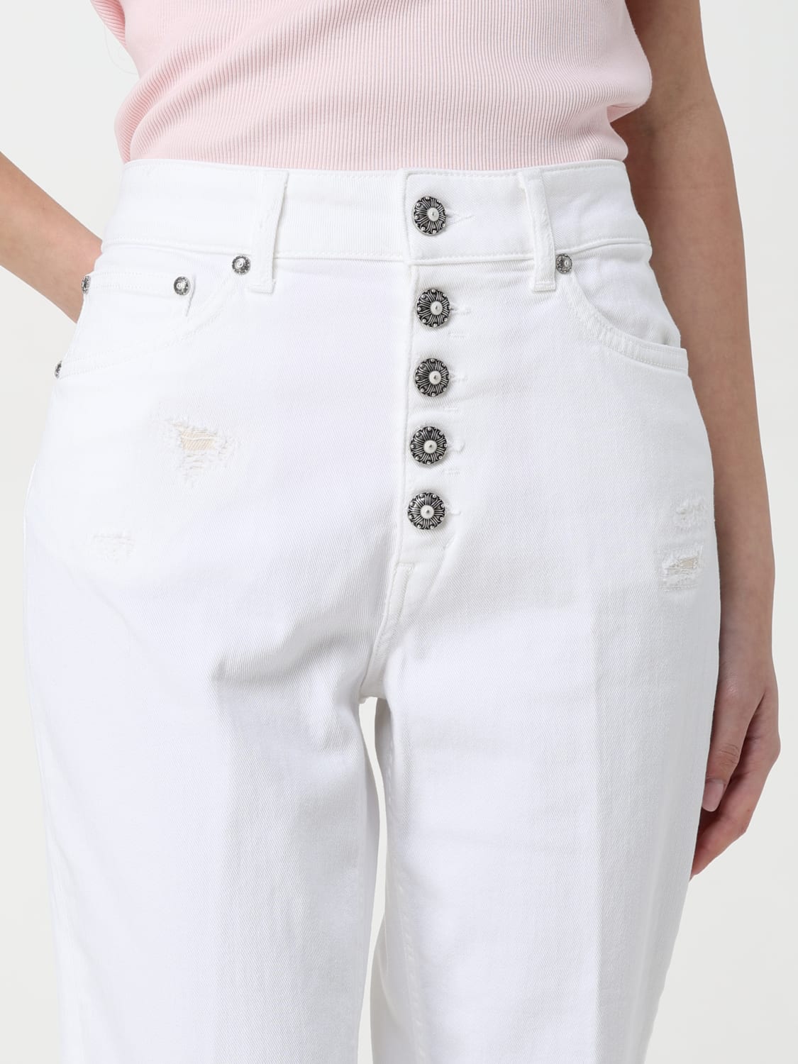 DONDUP JEANS: Pants woman Dondup, White - Img 3