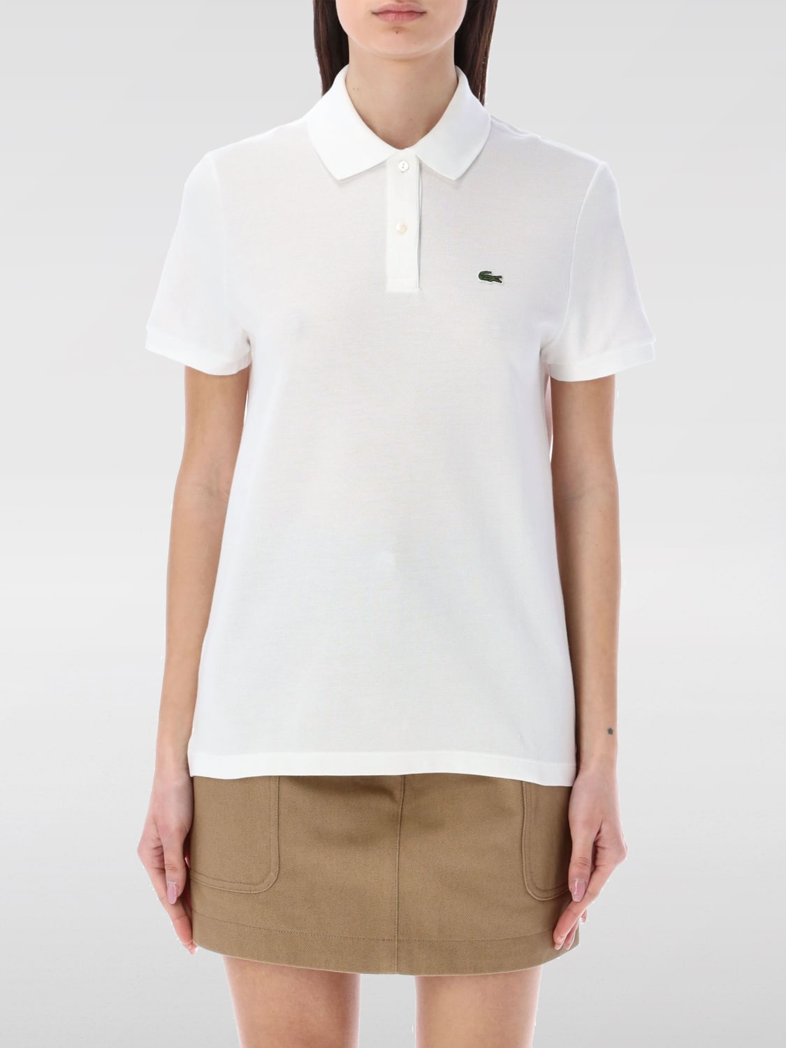LACOSTE POLO衫: T恤 女士 Lacoste, 白色 - Img 1