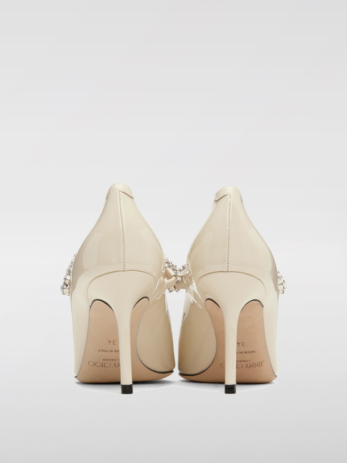 【jimmyChoo】 PATENTLEATHER NUDEサイズ　351/2 Jimmy Choo Nude Patent Louisa Heels - Ann's Fabulous Closeouts