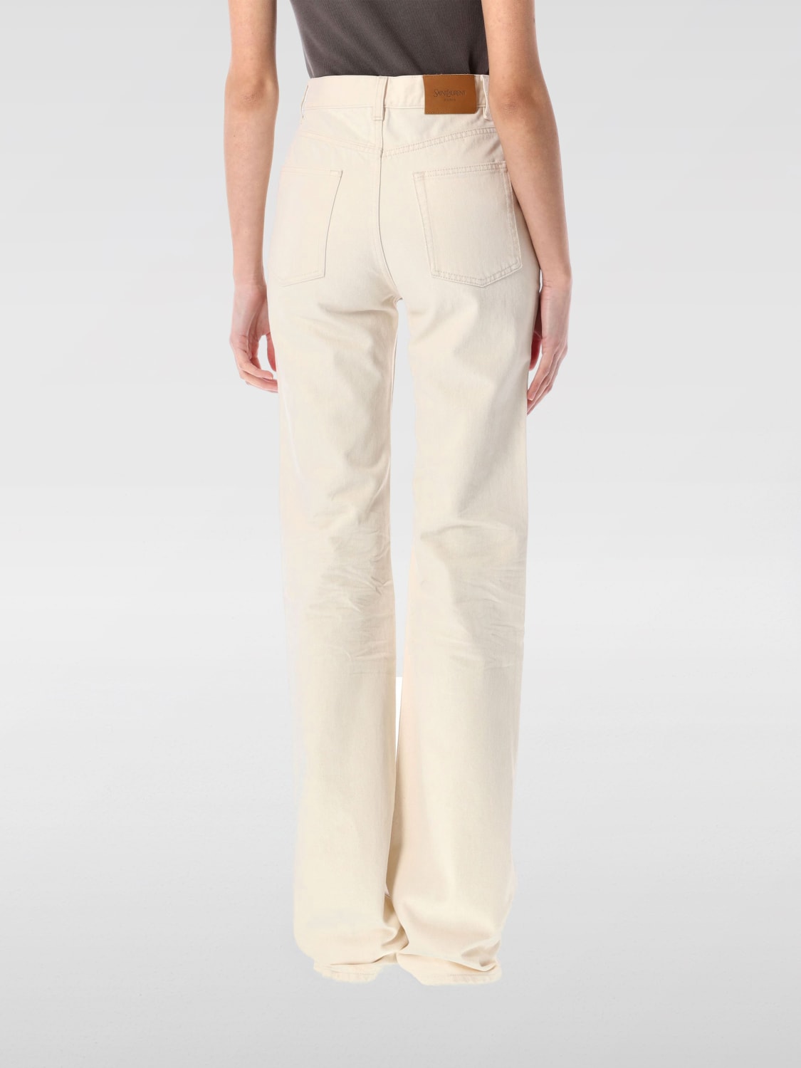 パンツ SAINT LAURENT Women Straight Pants 823599Y30UA White 70's jeans in almond milk denim | Saint Laurent | YSL TH
